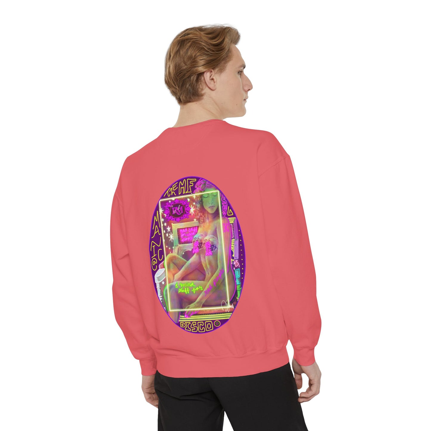 MANIC & DISCO LOGO: Unisex Garment-Dyed Sweatshirt