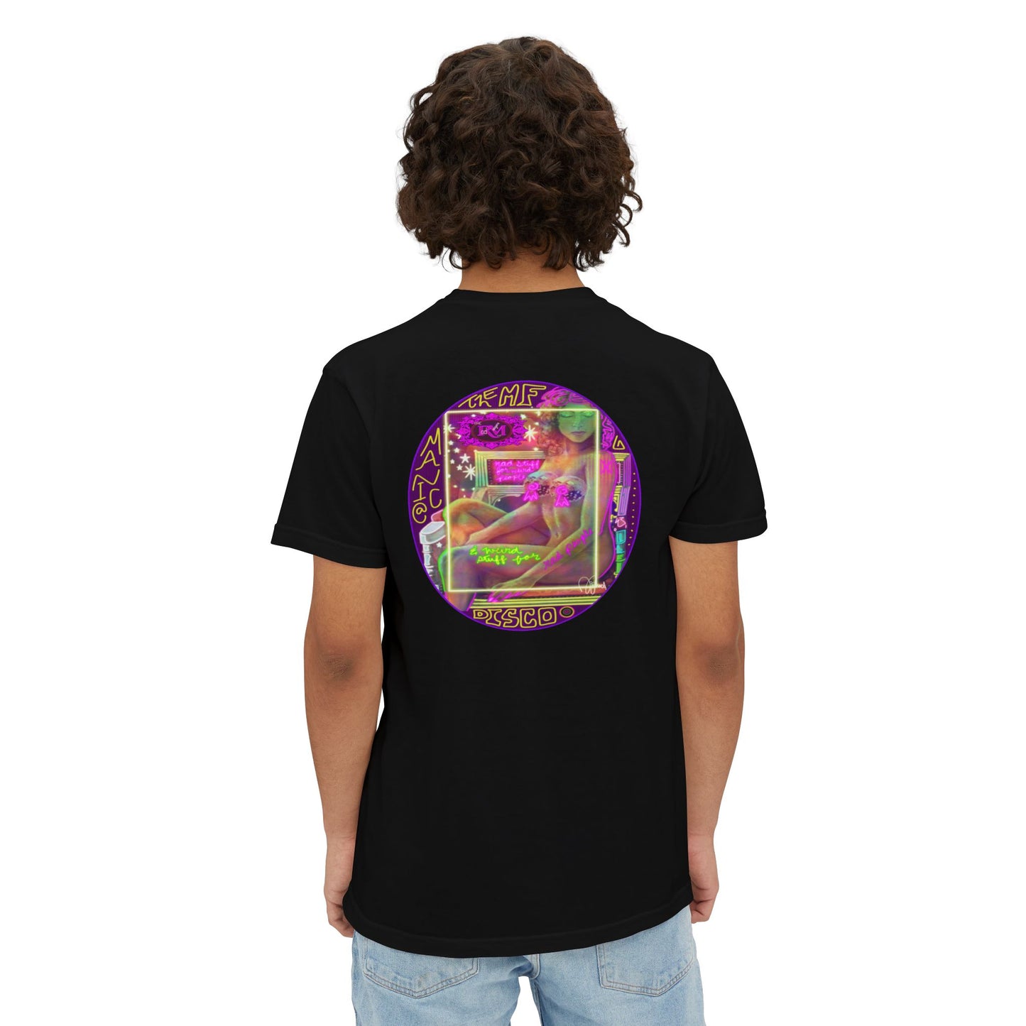 MANIC & DISCO LOGO: Unisex Pocket T-Shirt