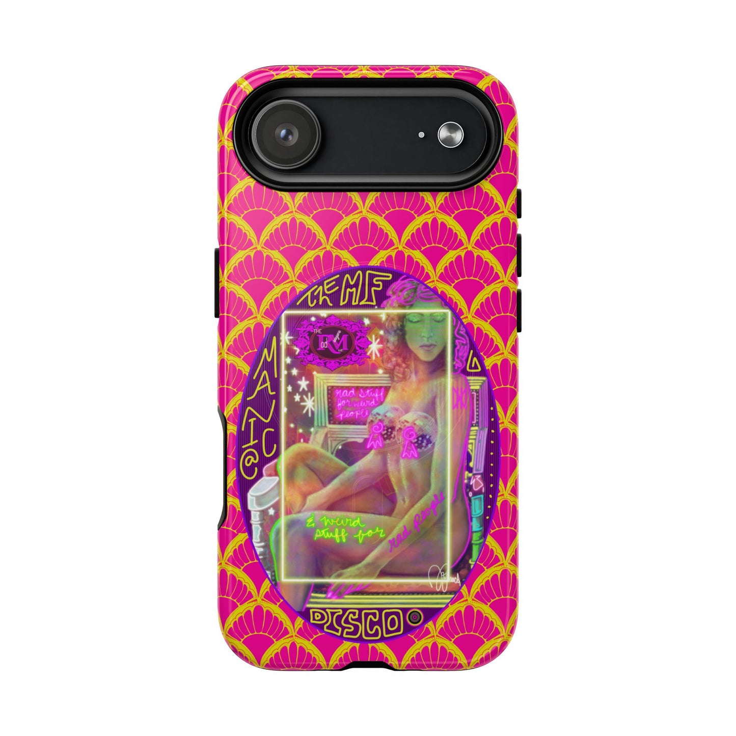 MANIC & DISCO NEON PRINT: Magnetic Tough Phone Case