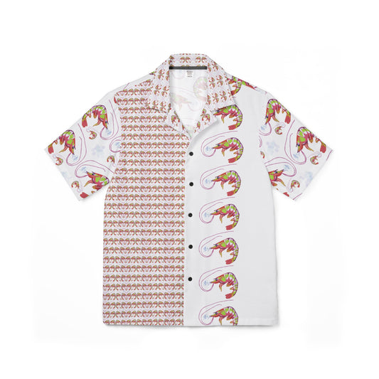 SHRIMP PRINT: Men’s Tropical Hawaiian Shirt