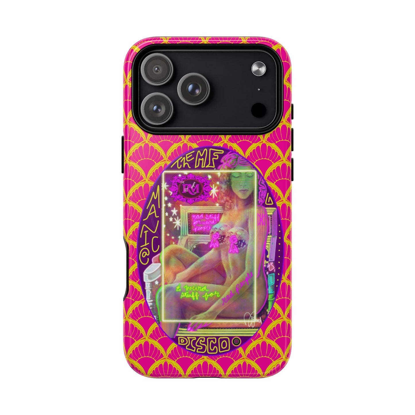 MANIC & DISCO NEON PRINT: Magnetic Tough Phone Case