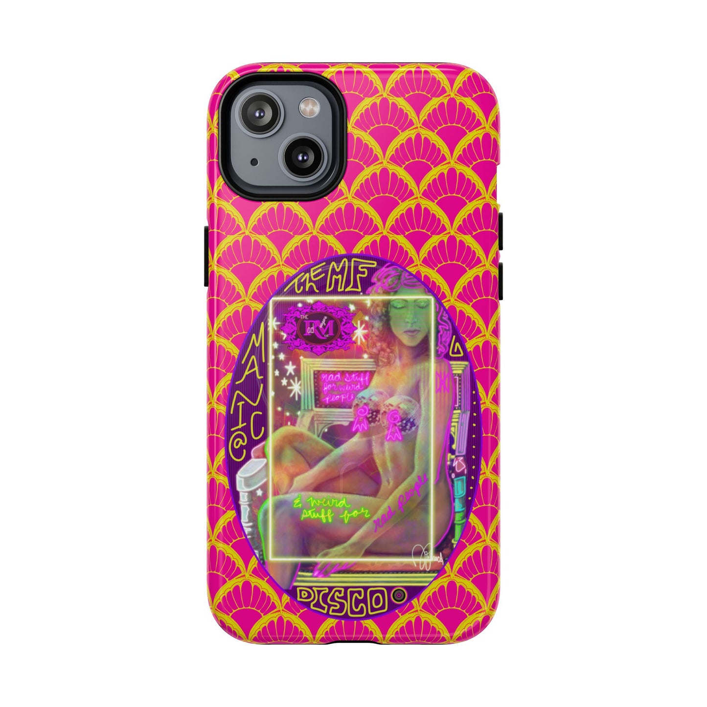 MANIC & DISCO NEON PRINT: Magnetic Tough Phone Case