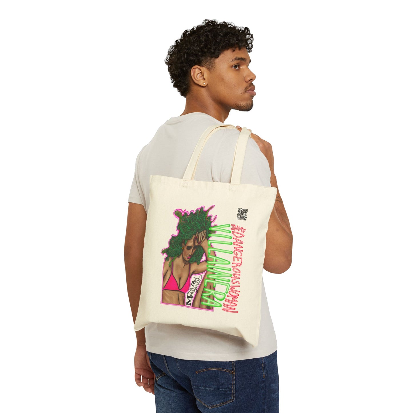 VILLAIN ERA: Cotton Canvas Tote Bag