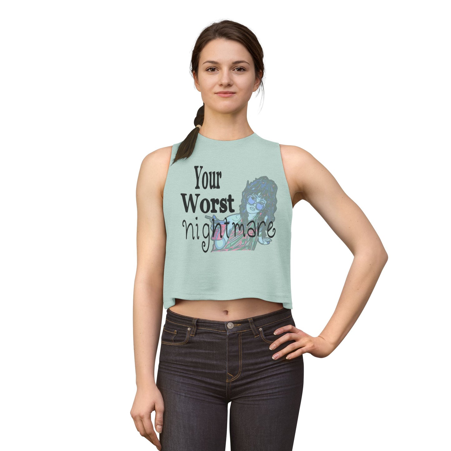 NIGHTMARE: Crop Top Muscle Tank
