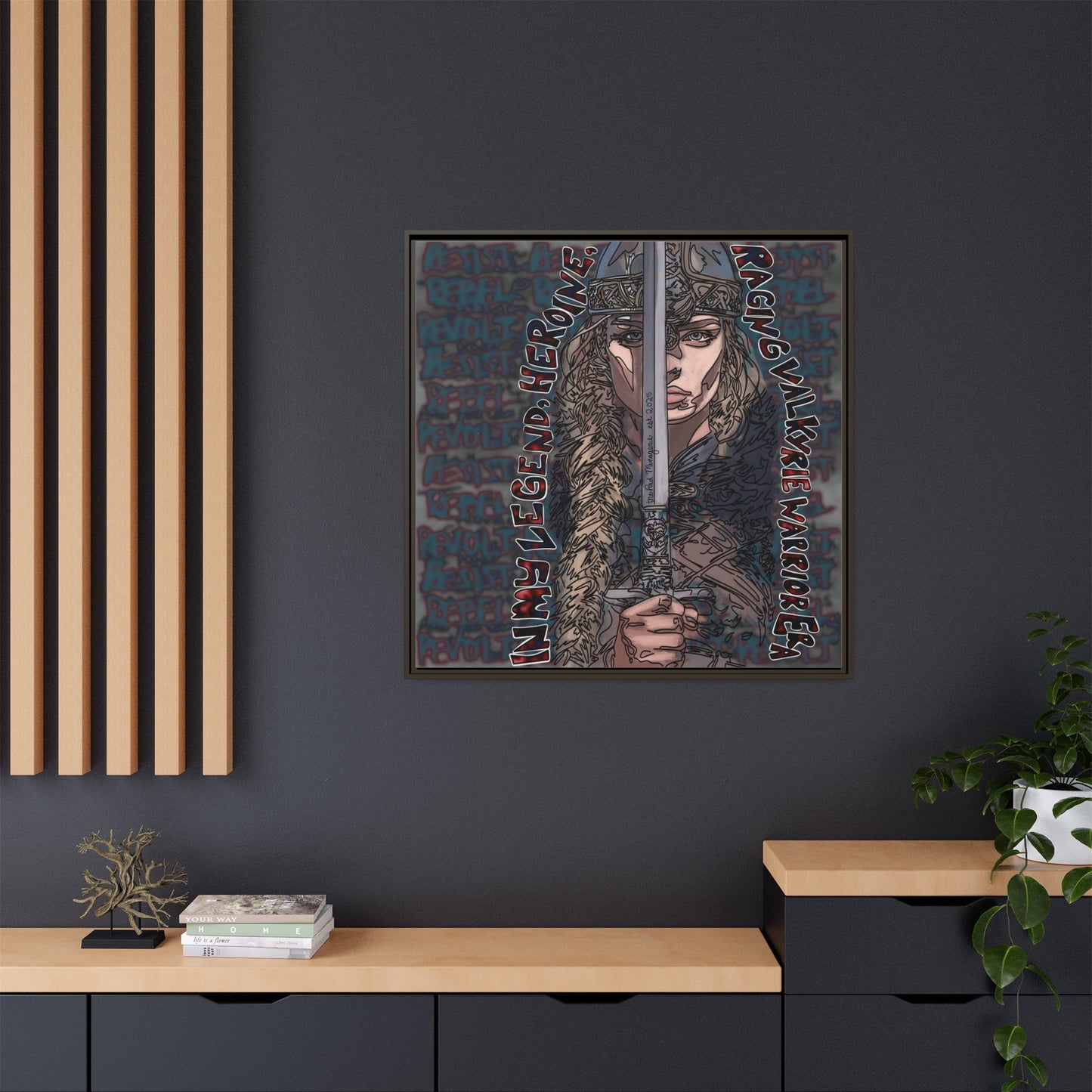 VALKYRIE ERA: Framed Matte Canvas Print