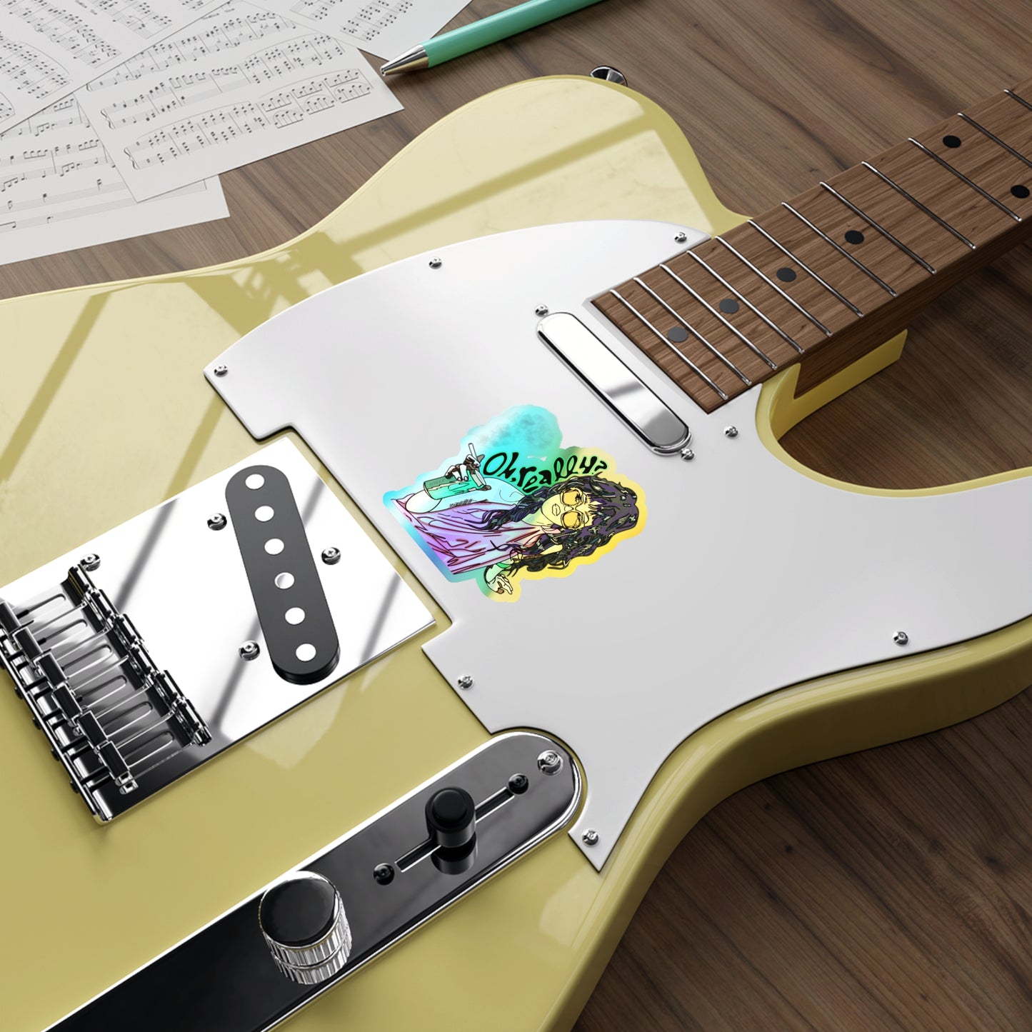 OH YEAH: Holographic Die-cut Sticker