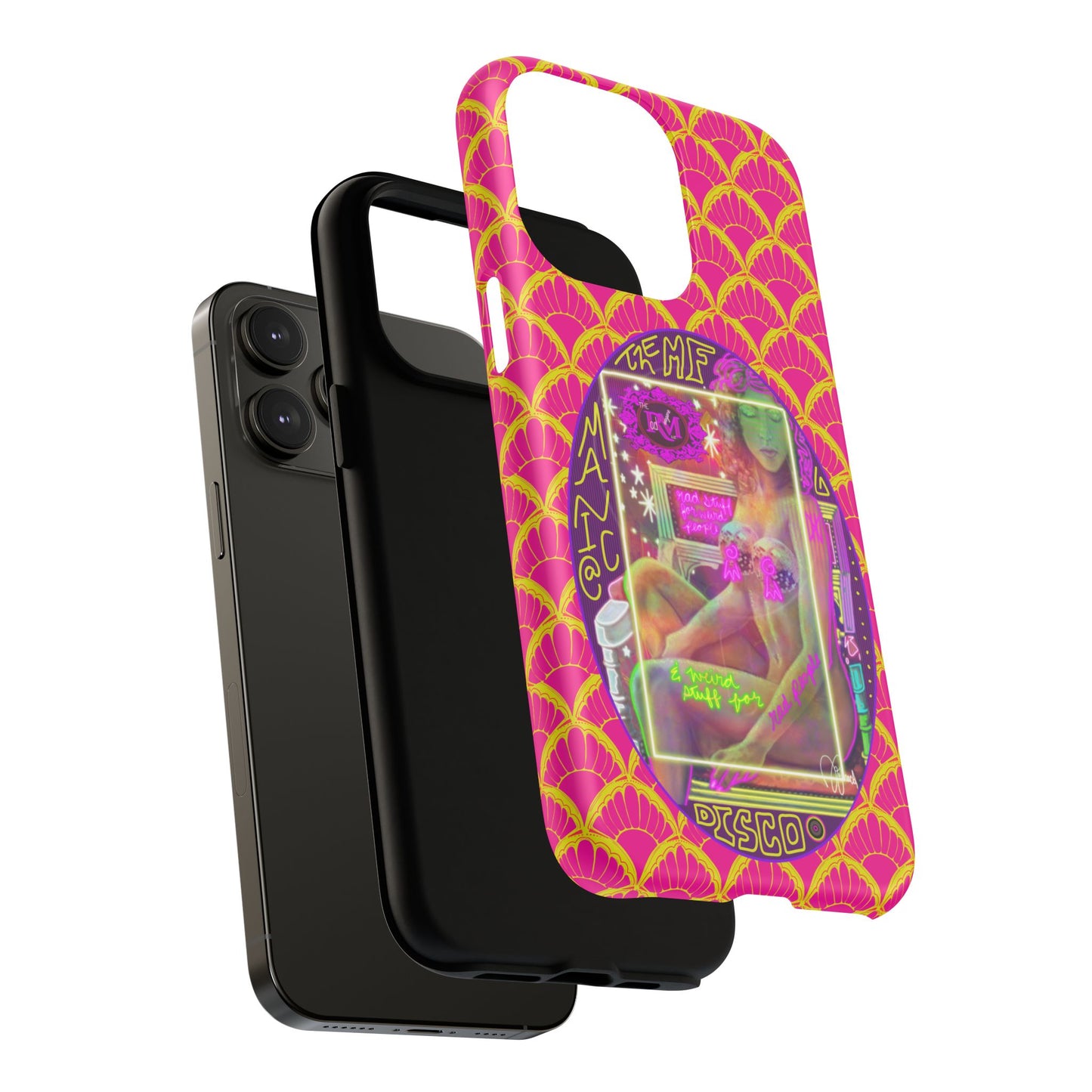 MANIC & DISCO NEON PRINT: Magnetic Tough Phone Case