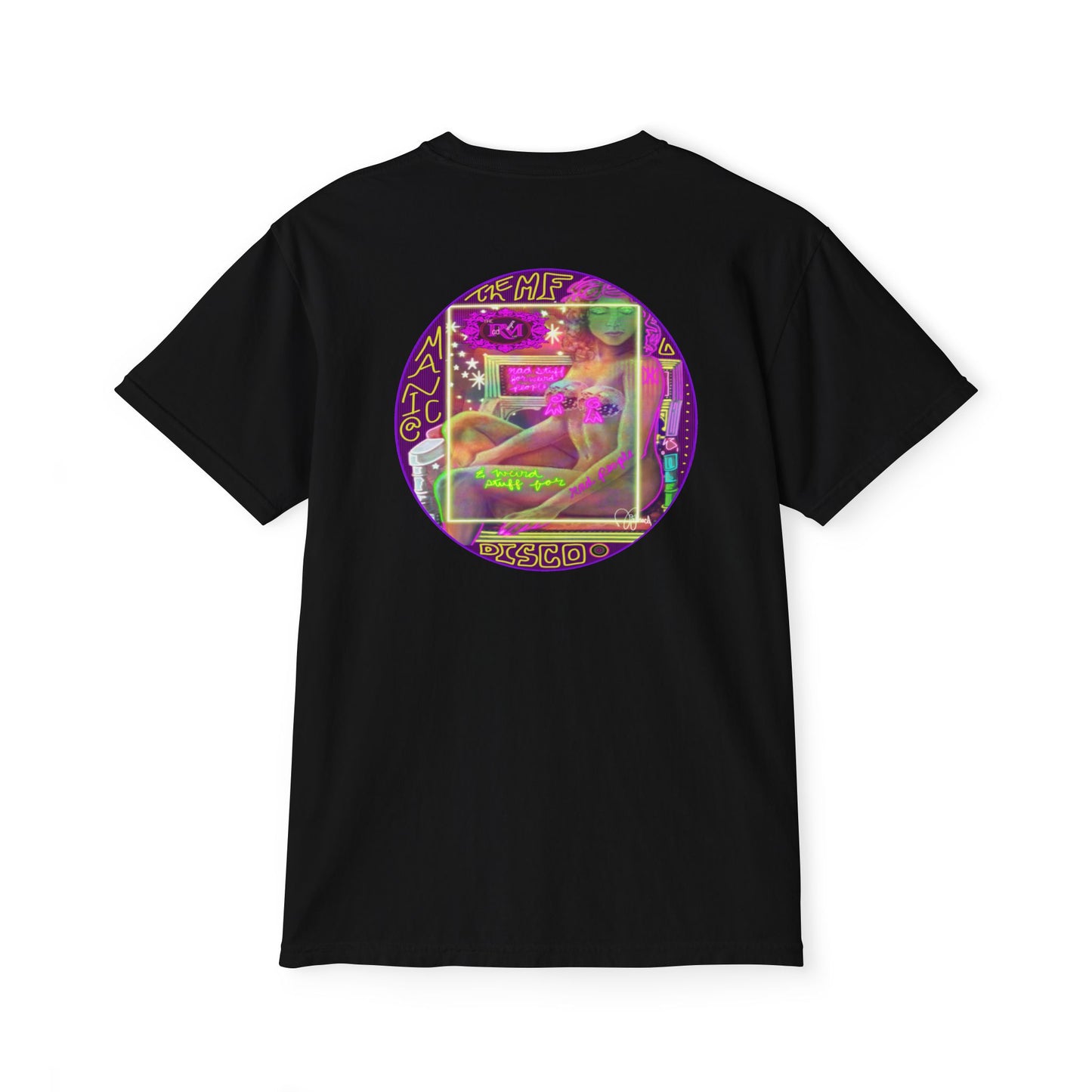 MANIC & DISCO LOGO: Unisex Pocket T-Shirt