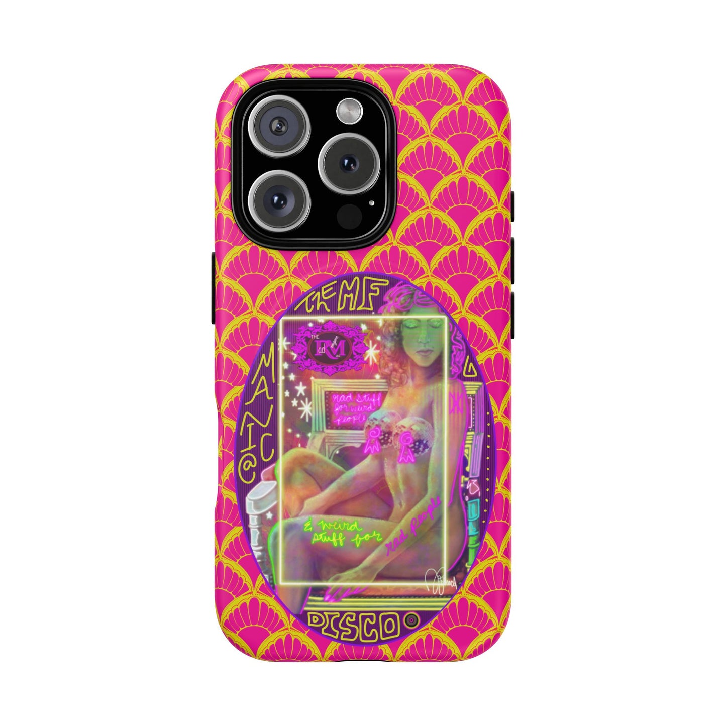 MANIC & DISCO NEON PRINT: Magnetic Tough Phone Case
