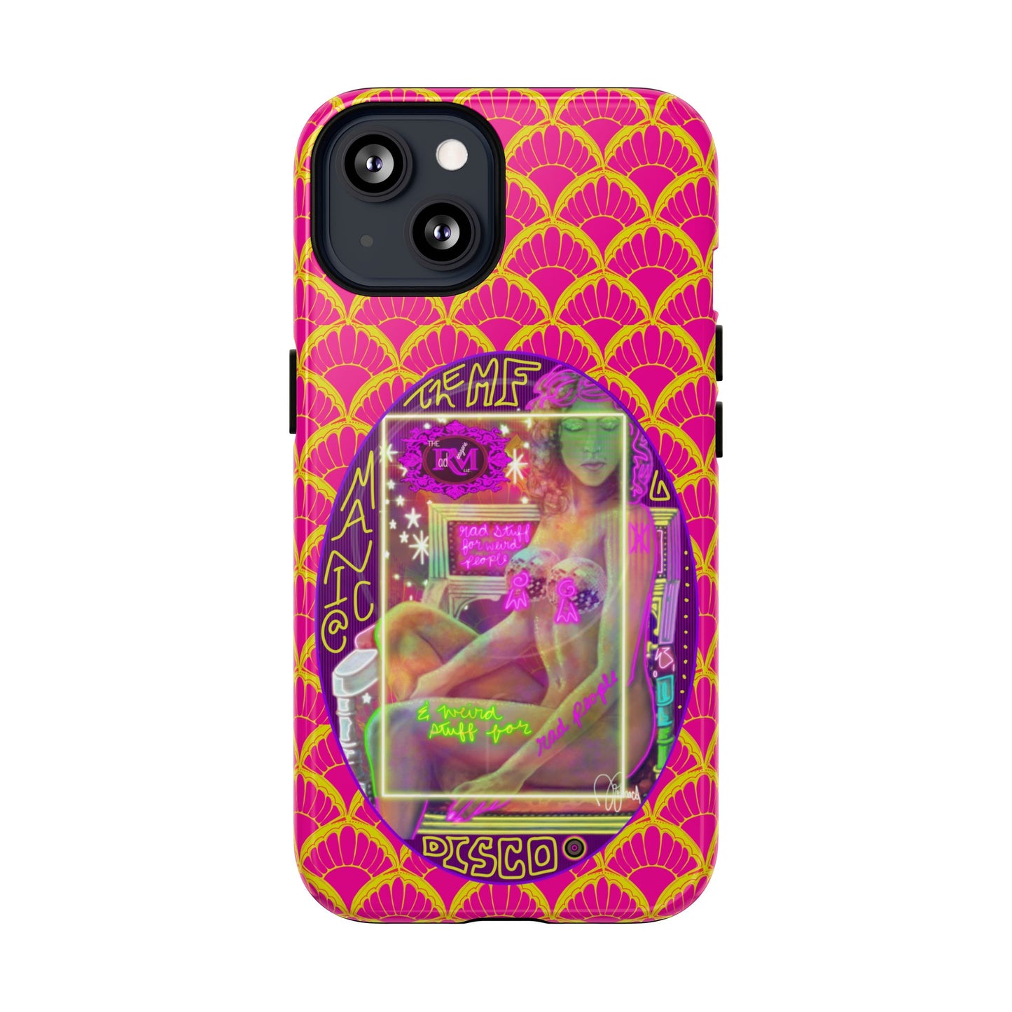 MANIC & DISCO NEON PRINT: Magnetic Tough Phone Case