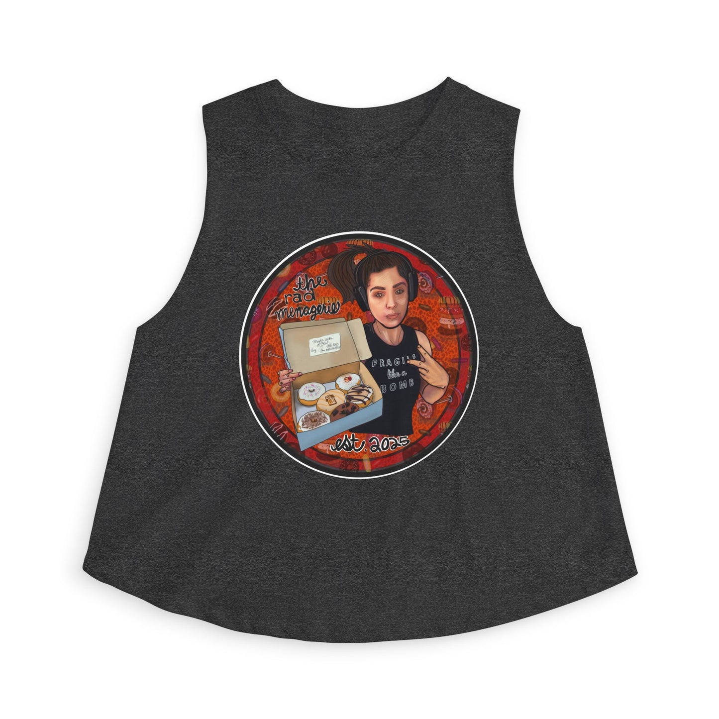 DONUTS: Crop Top Muscle Tank