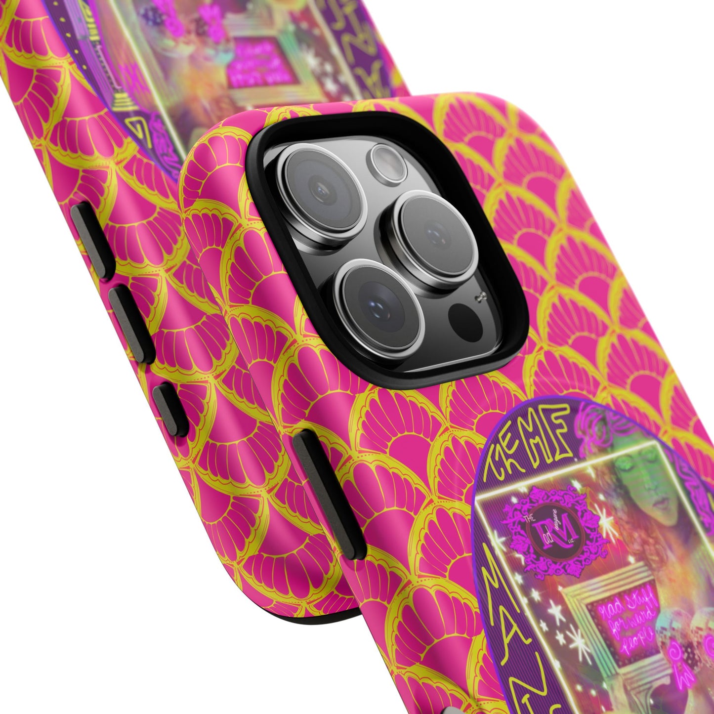 MANIC & DISCO NEON PRINT: Magnetic Tough Phone Case