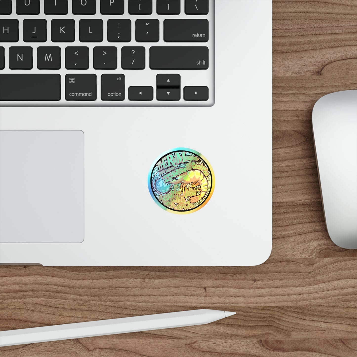 SHRIMP & WEIRDO: Holographic Die-Cut Sticker