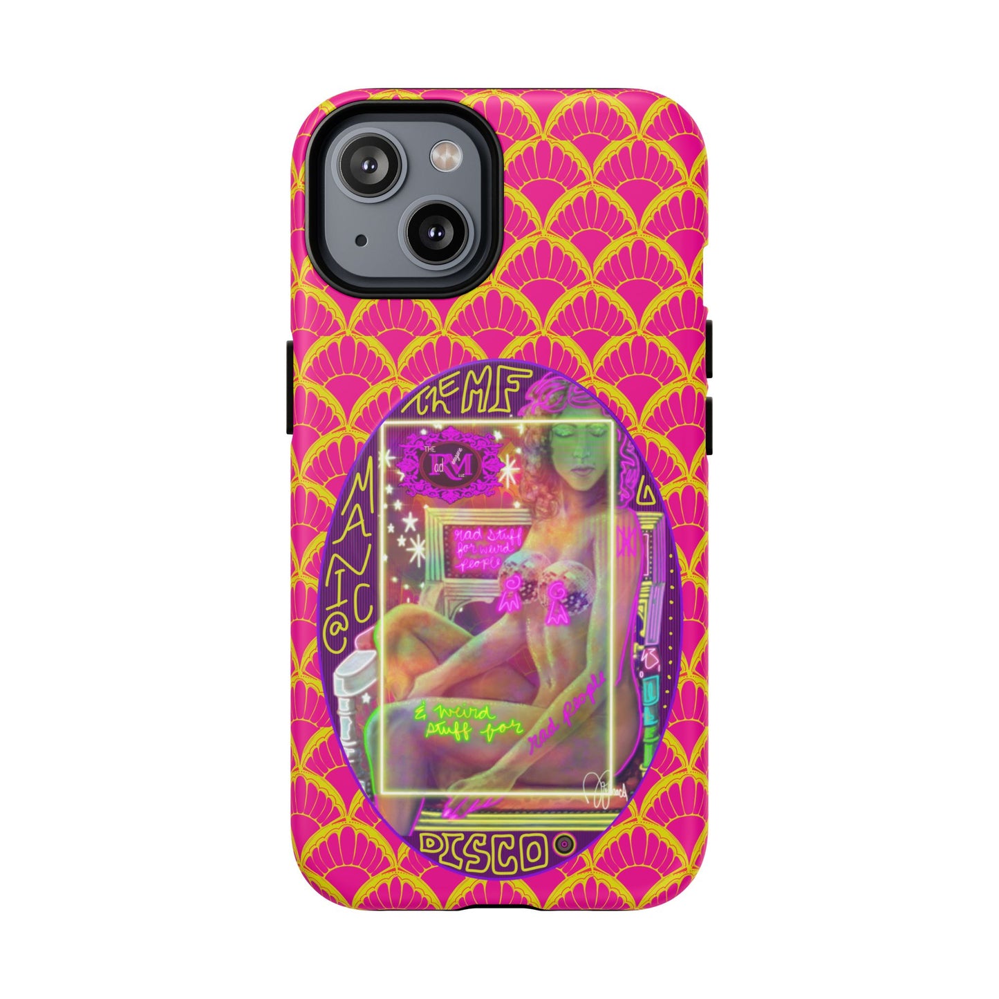 MANIC & DISCO NEON PRINT: Magnetic Tough Phone Case