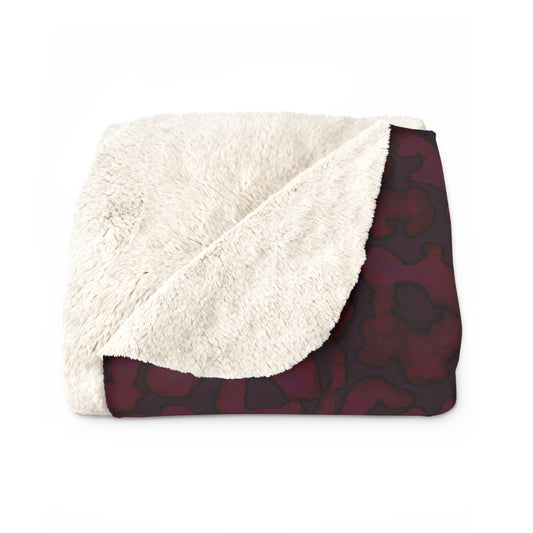 DARK LEOPARD PRINT Sherpa Blanket