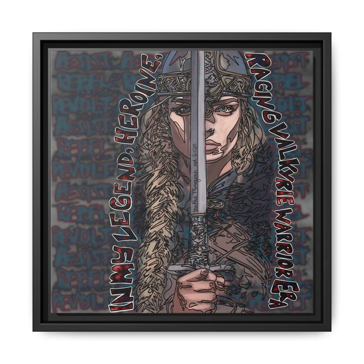 VALKYRIE ERA: Framed Matte Canvas Print