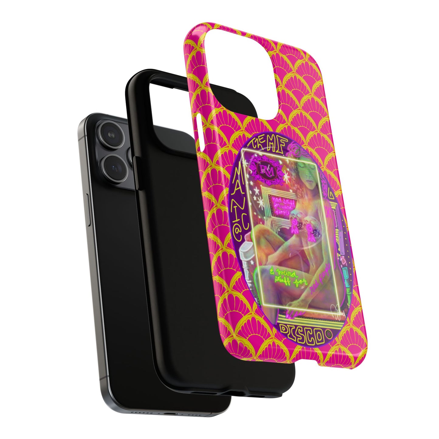 MANIC & DISCO NEON PRINT: Magnetic Tough Phone Case
