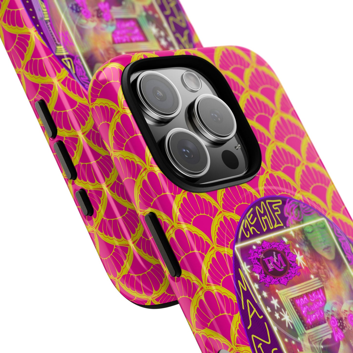 MANIC & DISCO NEON PRINT: Magnetic Tough Phone Case
