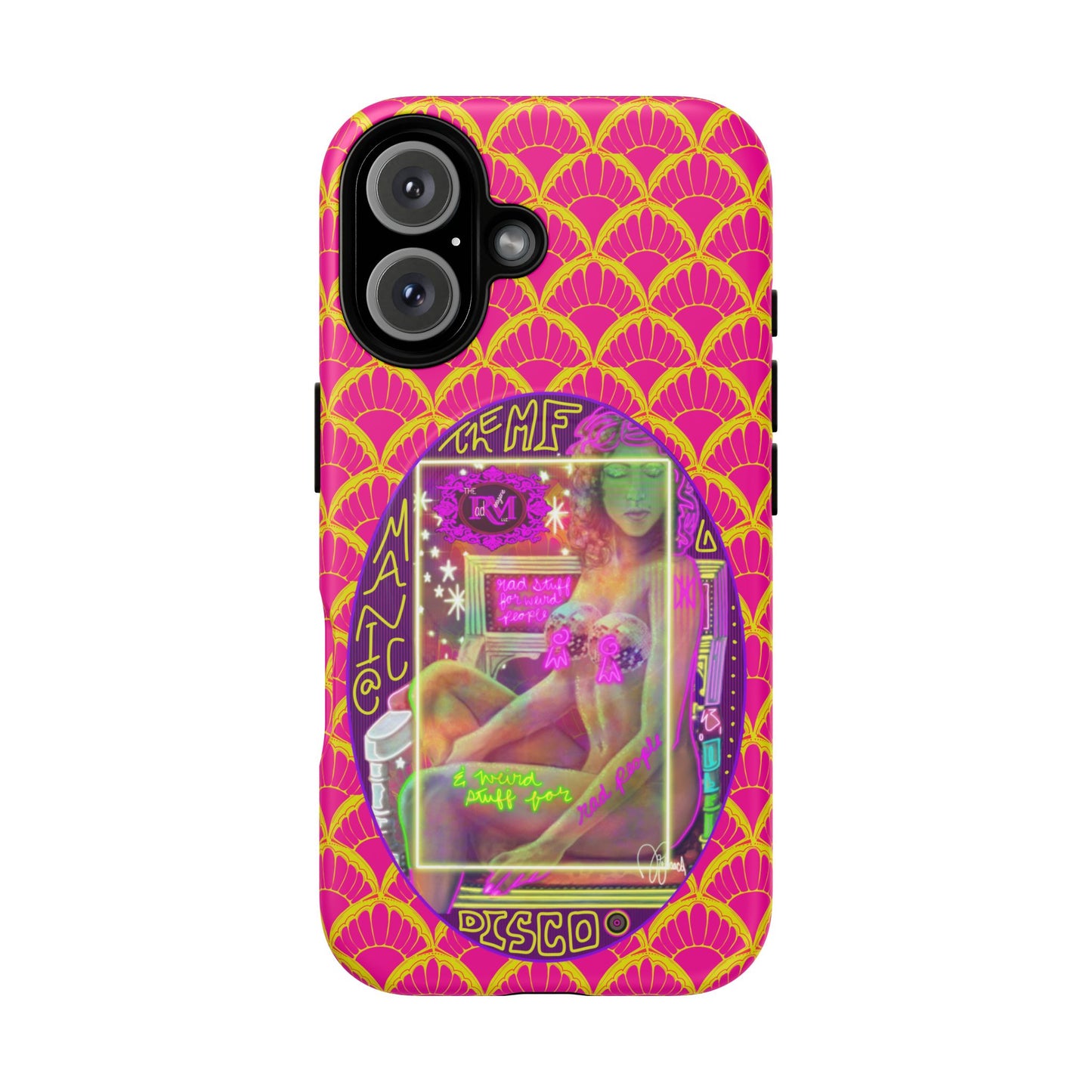 MANIC & DISCO NEON PRINT: Magnetic Tough Phone Case