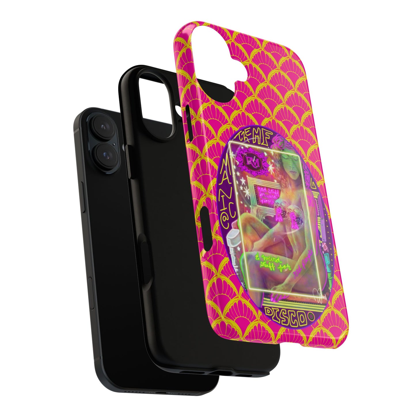 MANIC & DISCO NEON PRINT: Magnetic Tough Phone Case