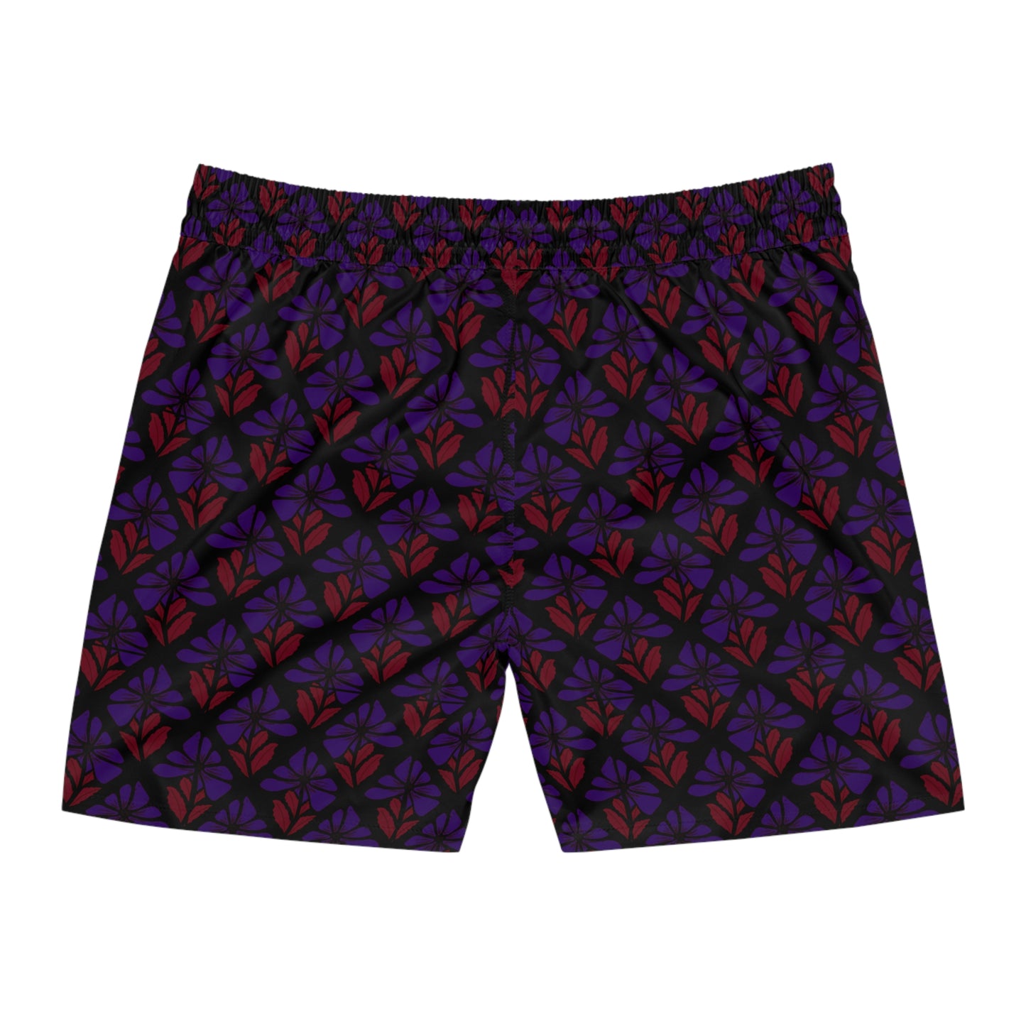 DARK FLORAL PRINT: Swim Trunks