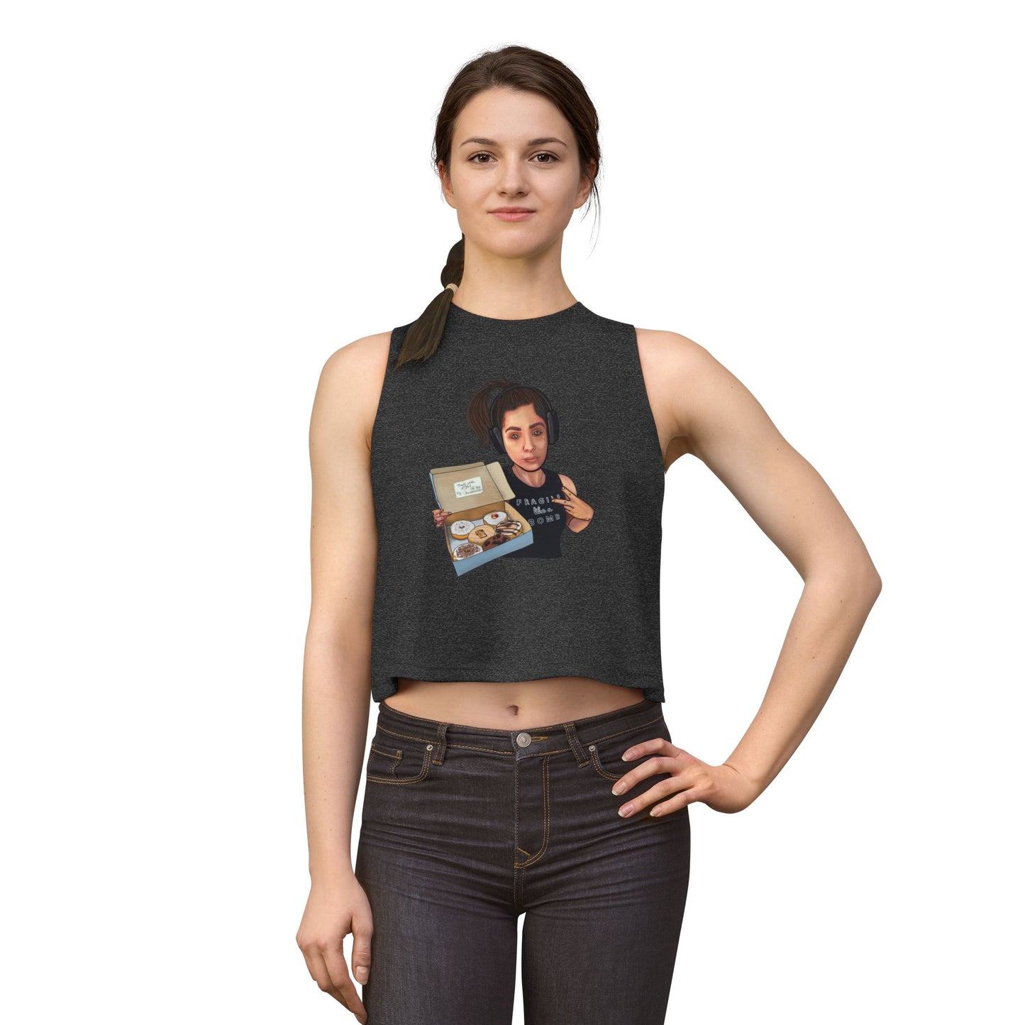 DONUTS: Crop Top Muscle Tank