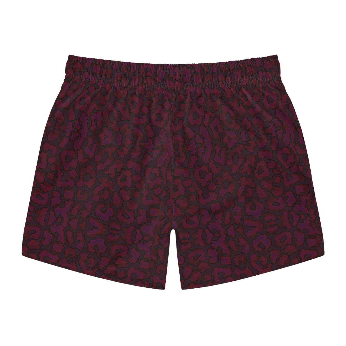 BURGUNDY ANIMAL PRINT: Swim Trunks