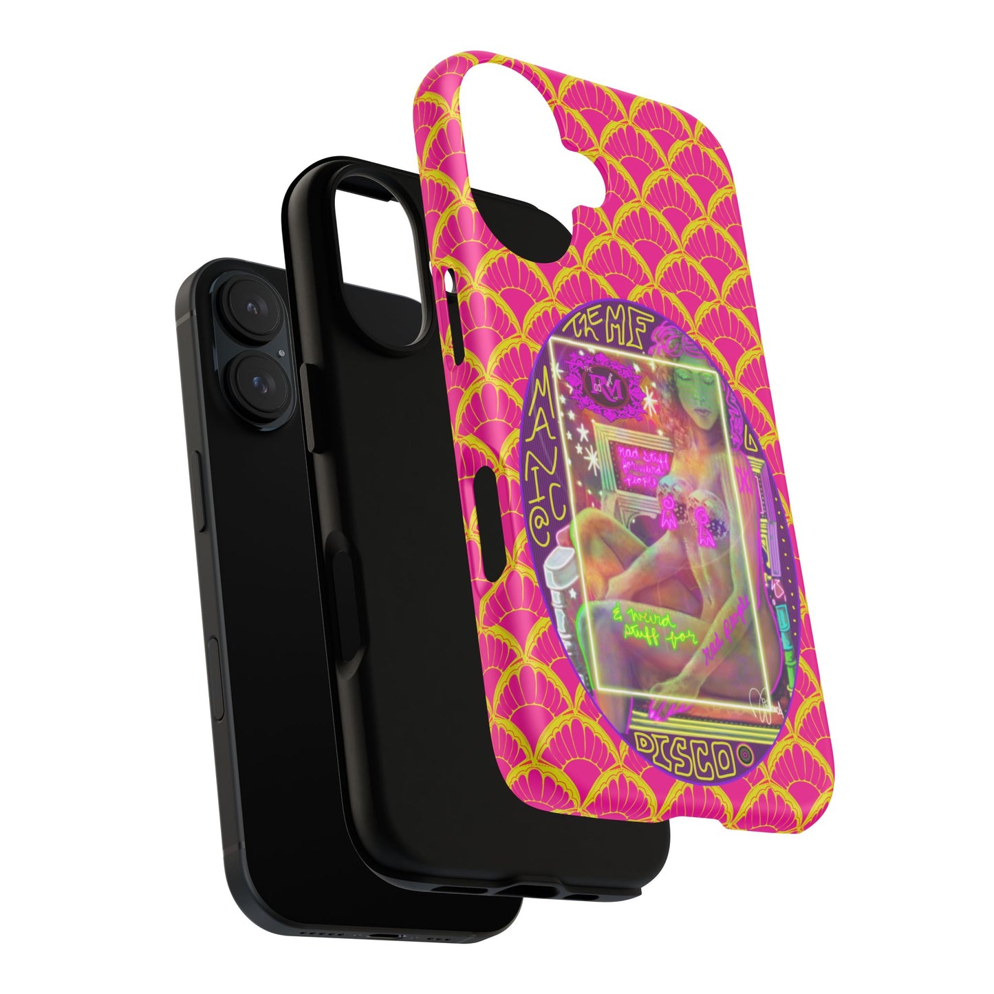 MANIC & DISCO NEON PRINT: Magnetic Tough Phone Case