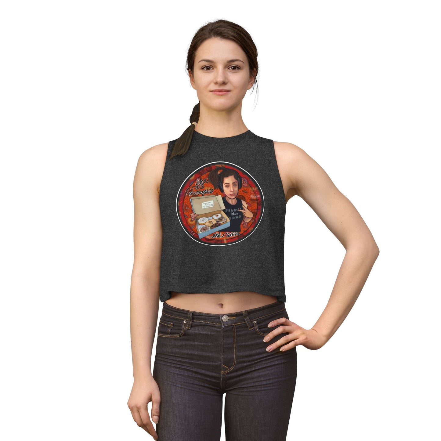 DONUTS: Crop Top Muscle Tank