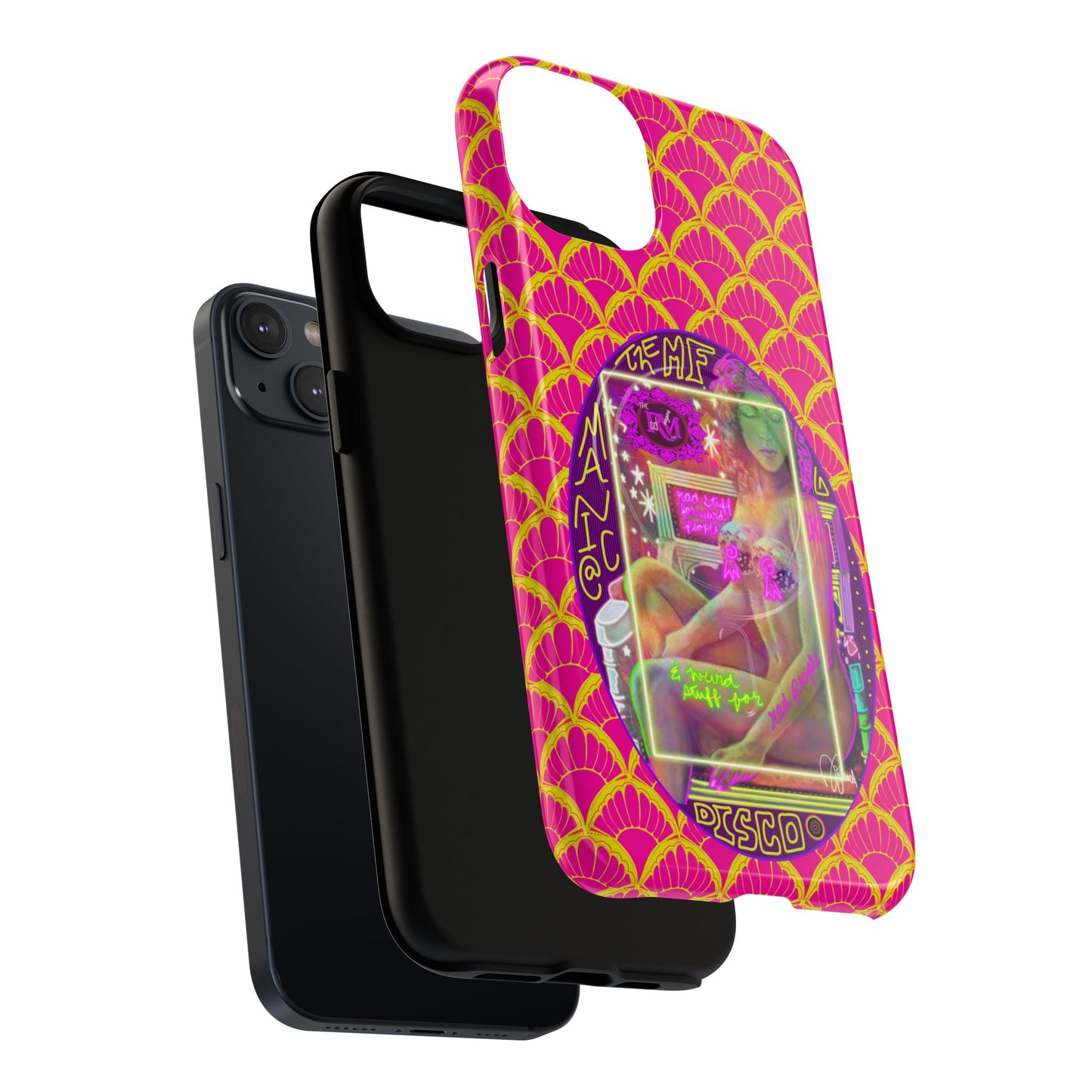 MANIC & DISCO NEON PRINT: Magnetic Tough Phone Case