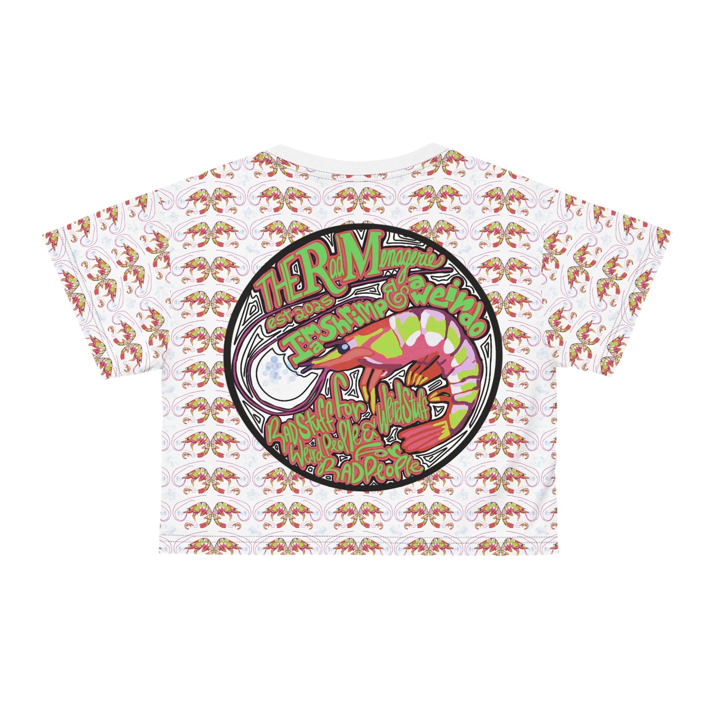 SHRIMP PRINT: Crop Tee