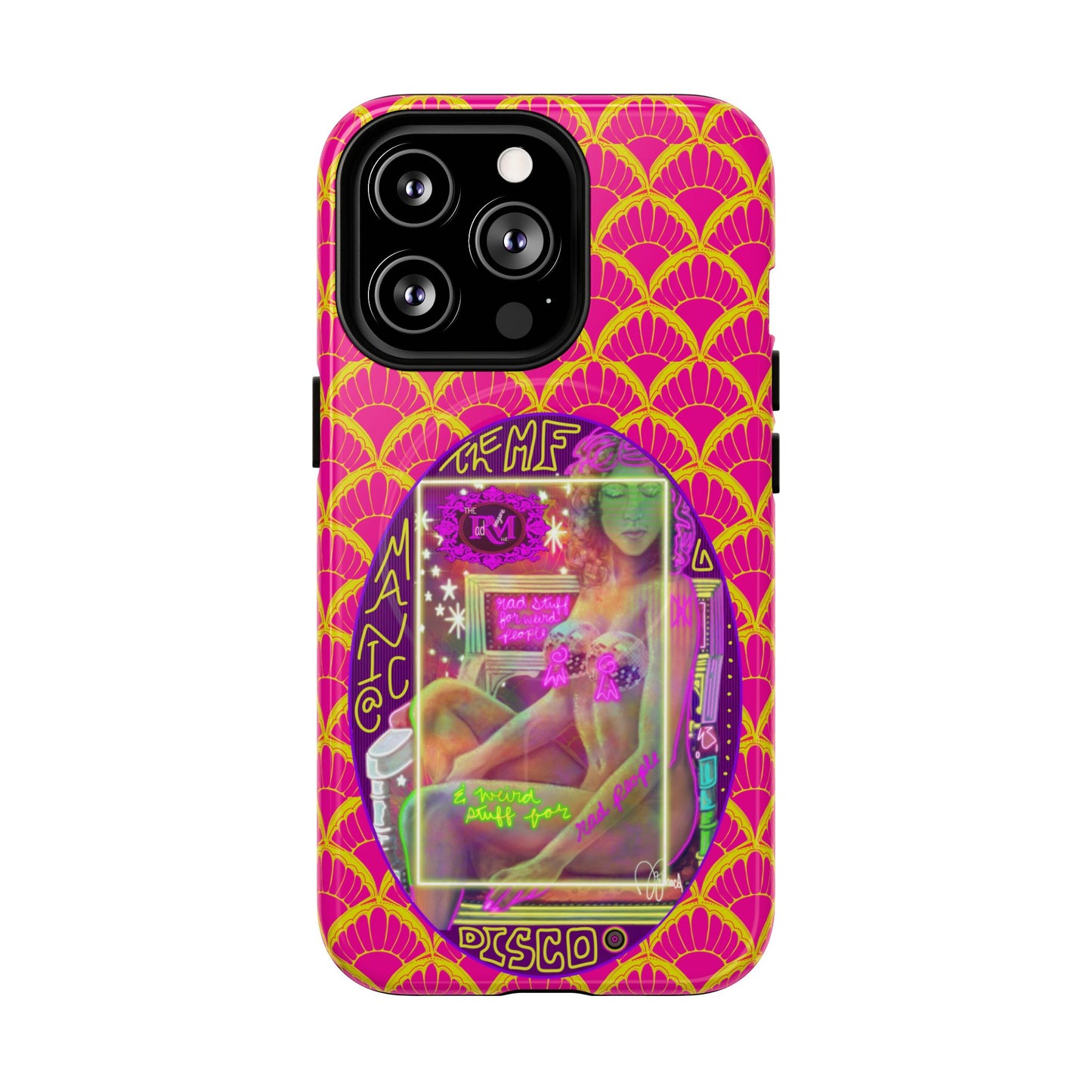 MANIC & DISCO NEON PRINT: Magnetic Tough Phone Case