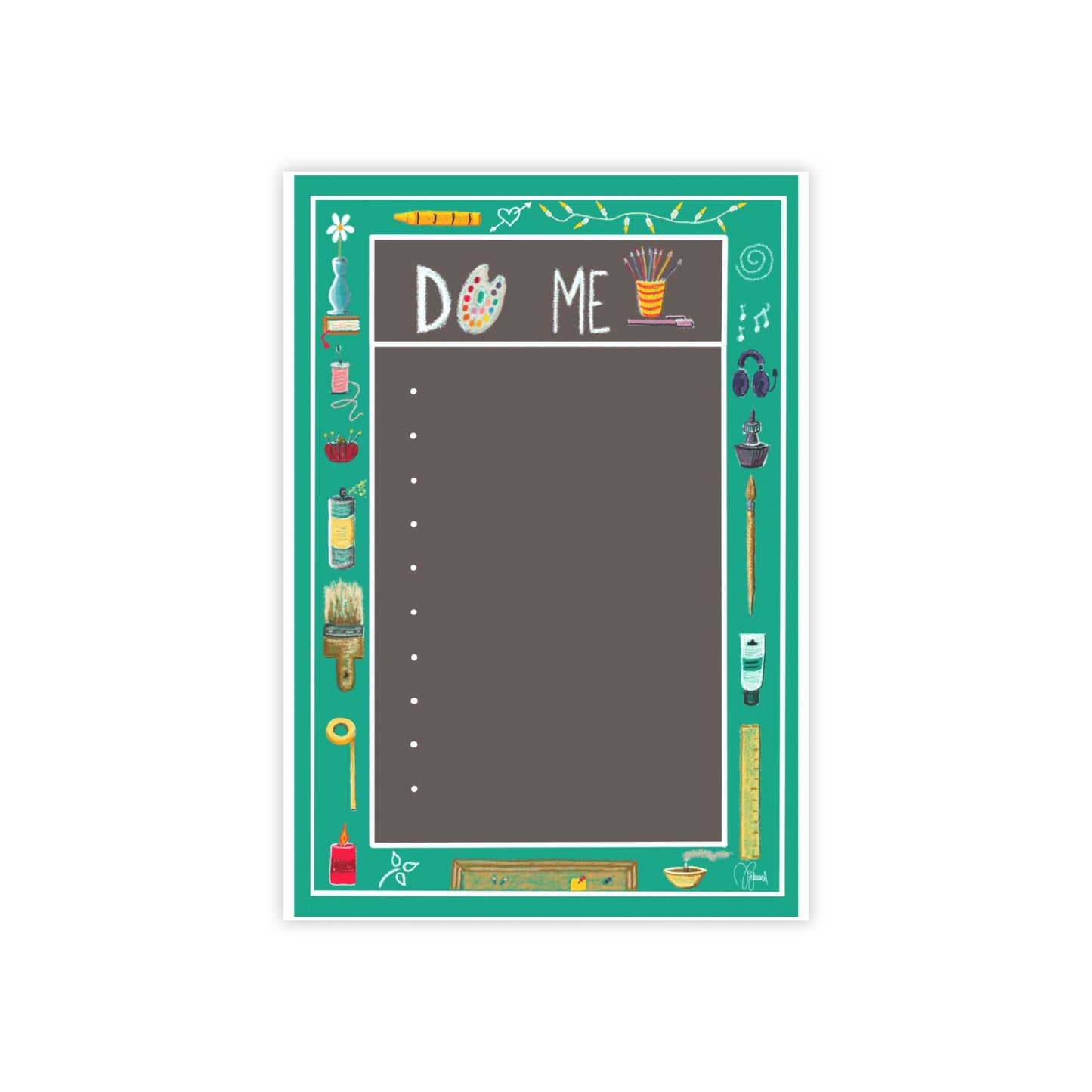 ARTIST THEME: Chalkboard Style To-Do Note Pad