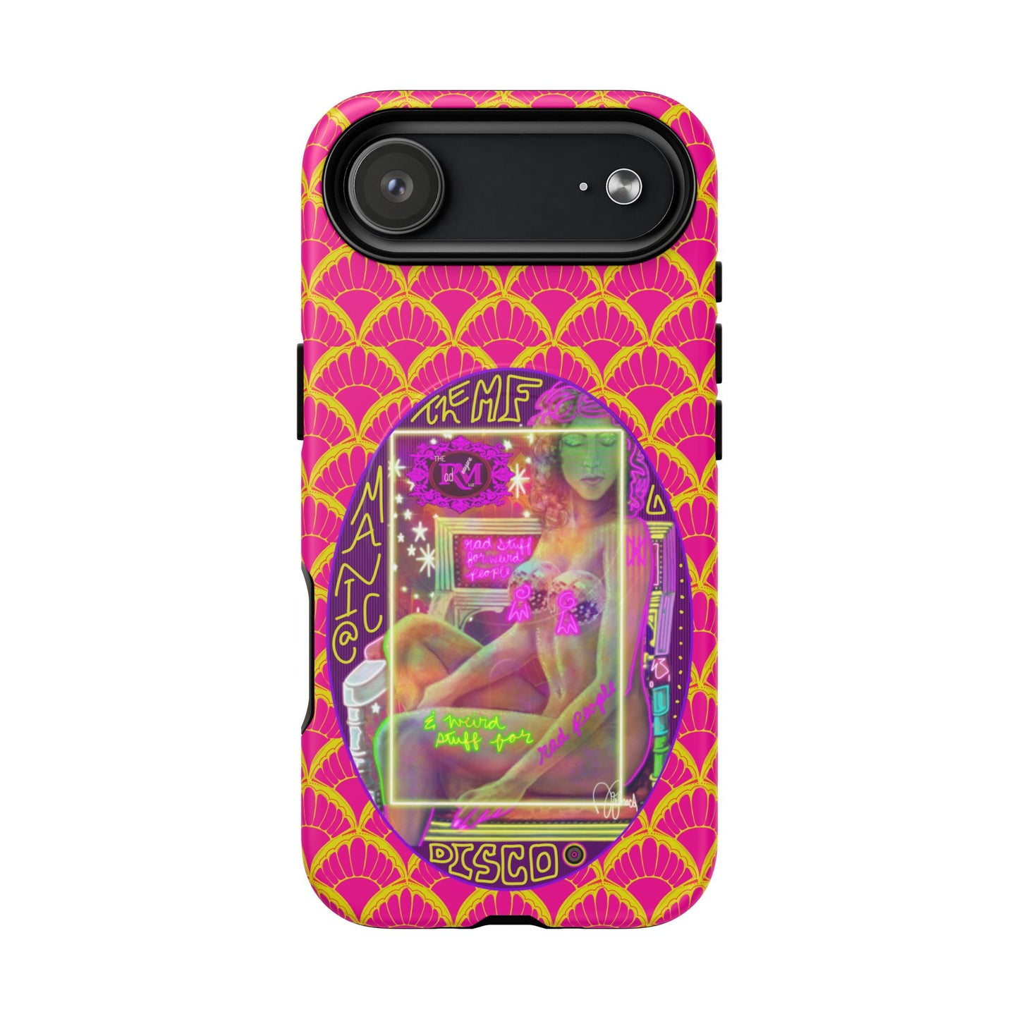 MANIC & DISCO NEON PRINT: Magnetic Tough Phone Case