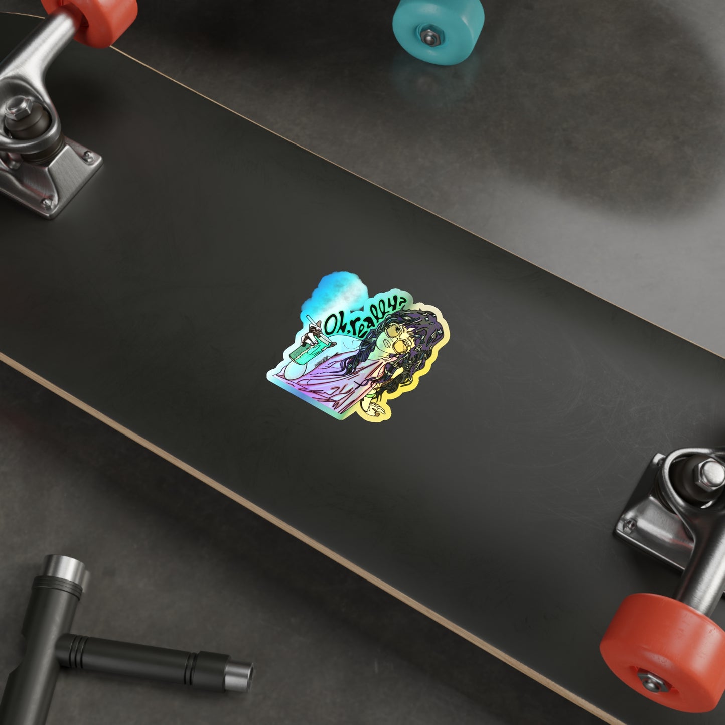 OH YEAH: Holographic Die-cut Sticker