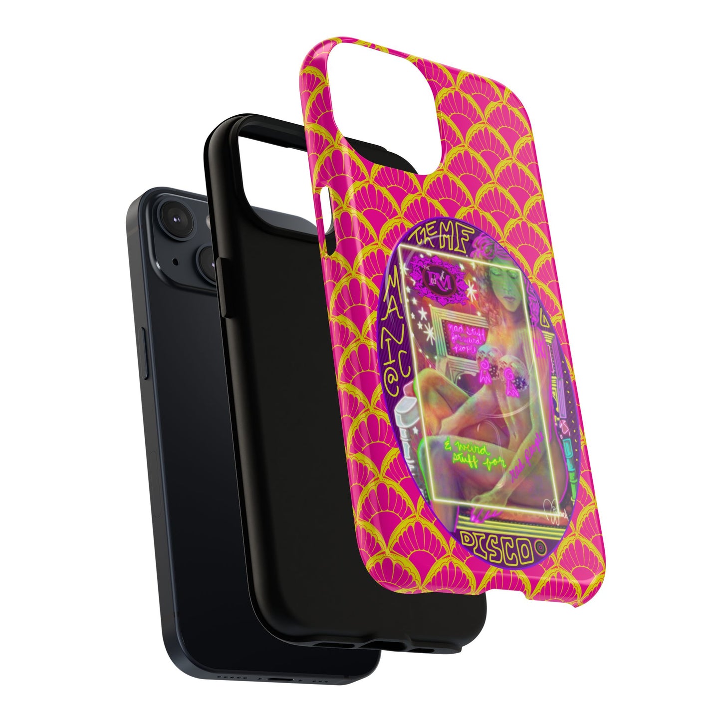 MANIC & DISCO NEON PRINT: Magnetic Tough Phone Case