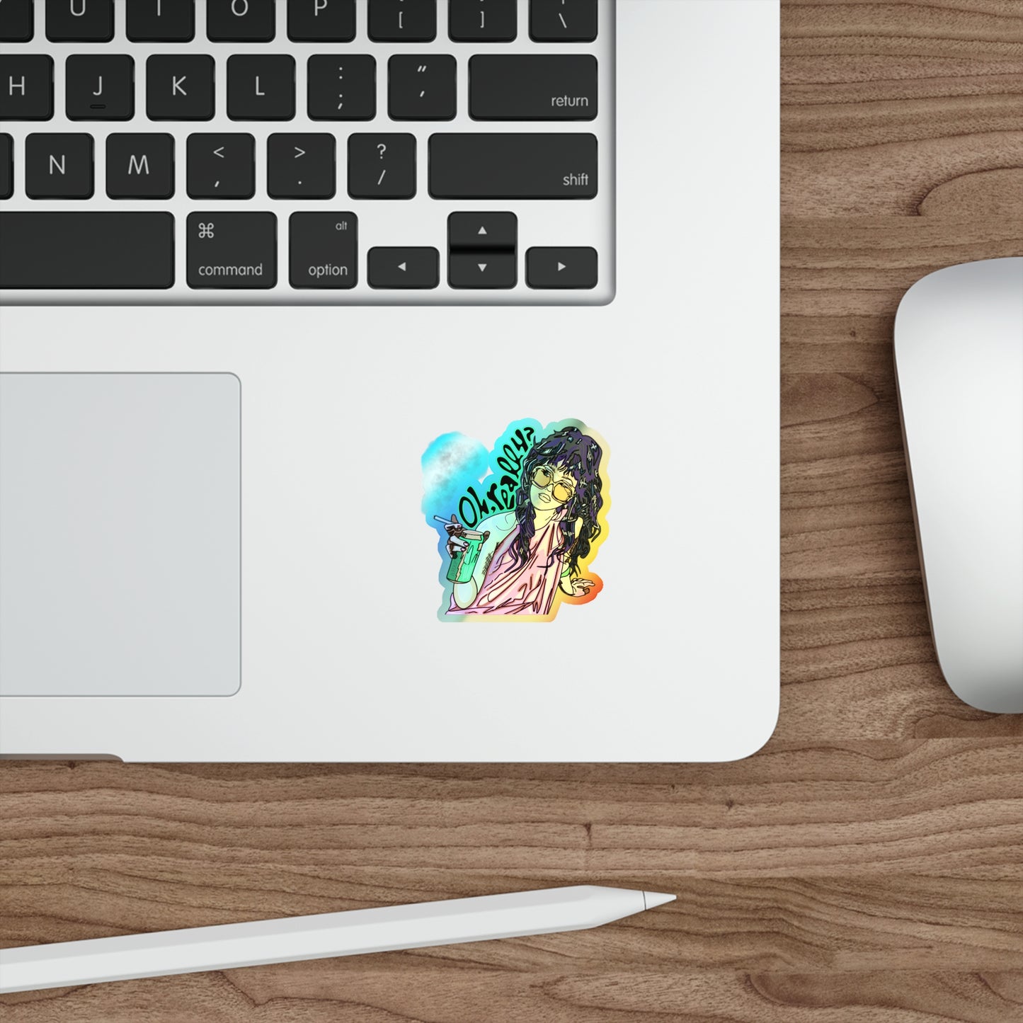 OH YEAH: Holographic Die-cut Sticker