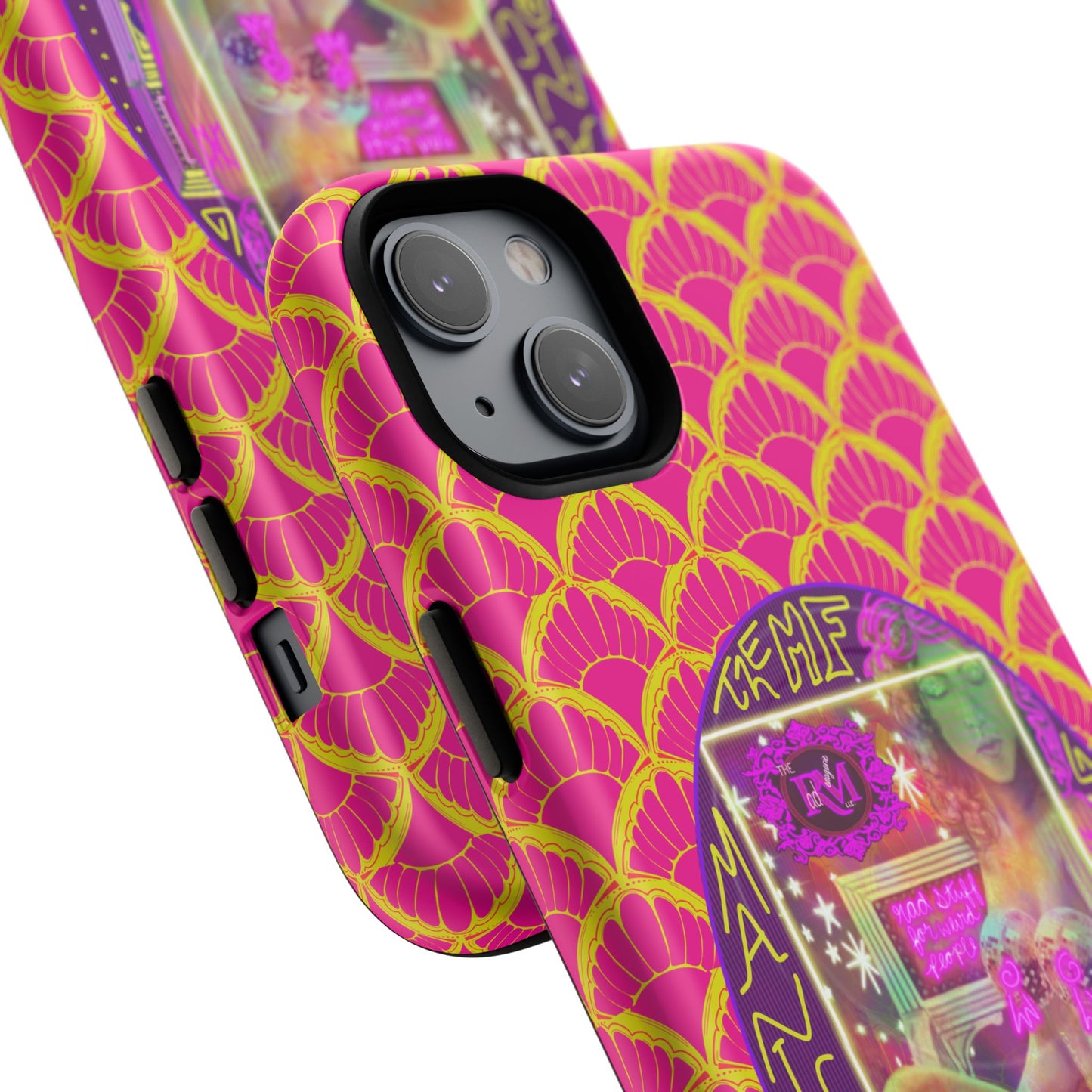 MANIC & DISCO NEON PRINT: Magnetic Tough Phone Case