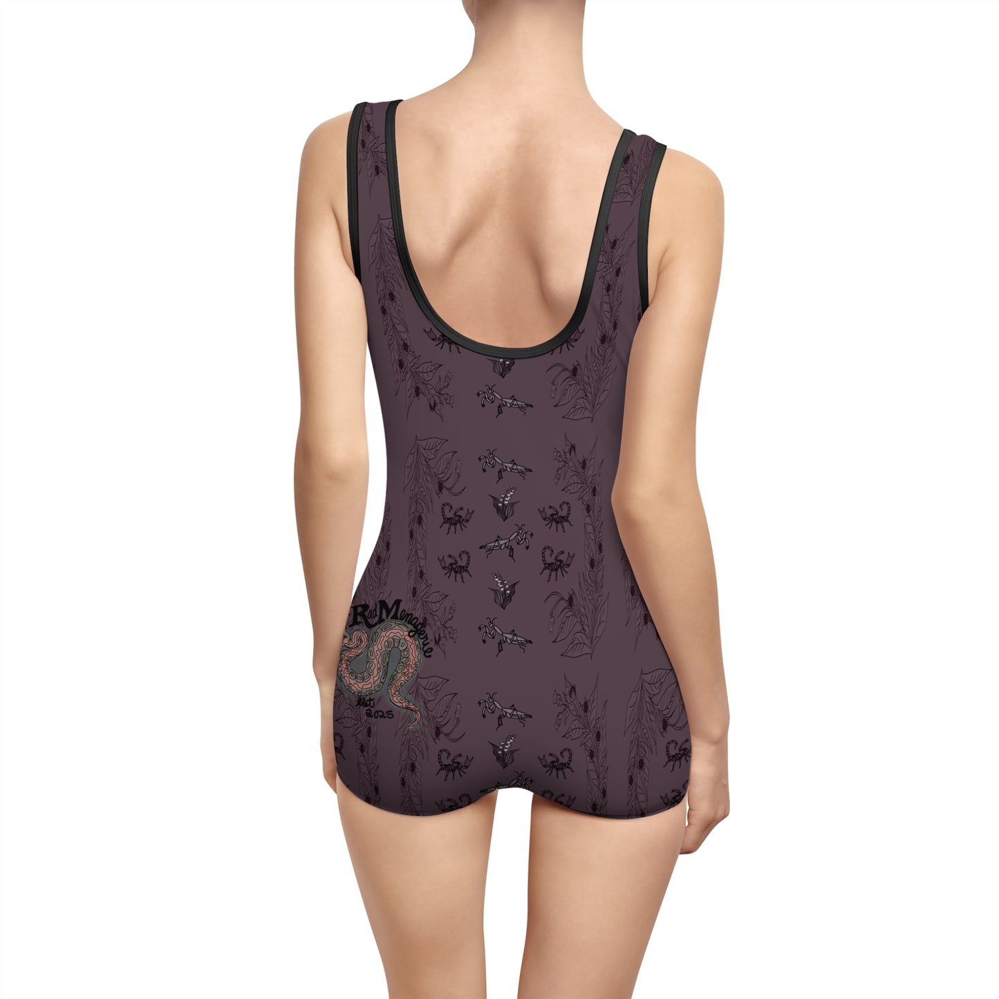 SCORPION & MANTIS PRINT: Alternative One-Piece Swimsuit/Gym Fit
