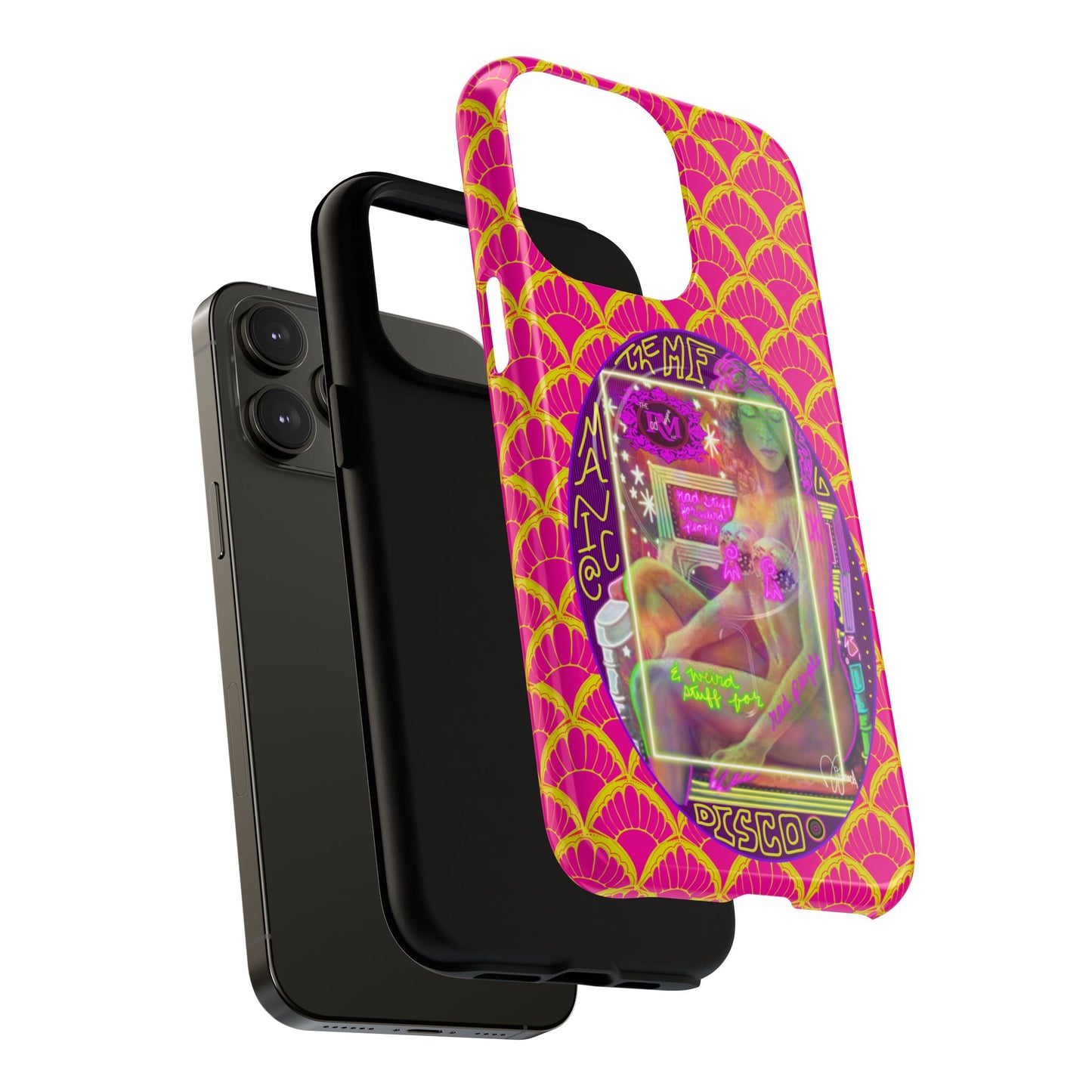 MANIC & DISCO NEON PRINT: Magnetic Tough Phone Case