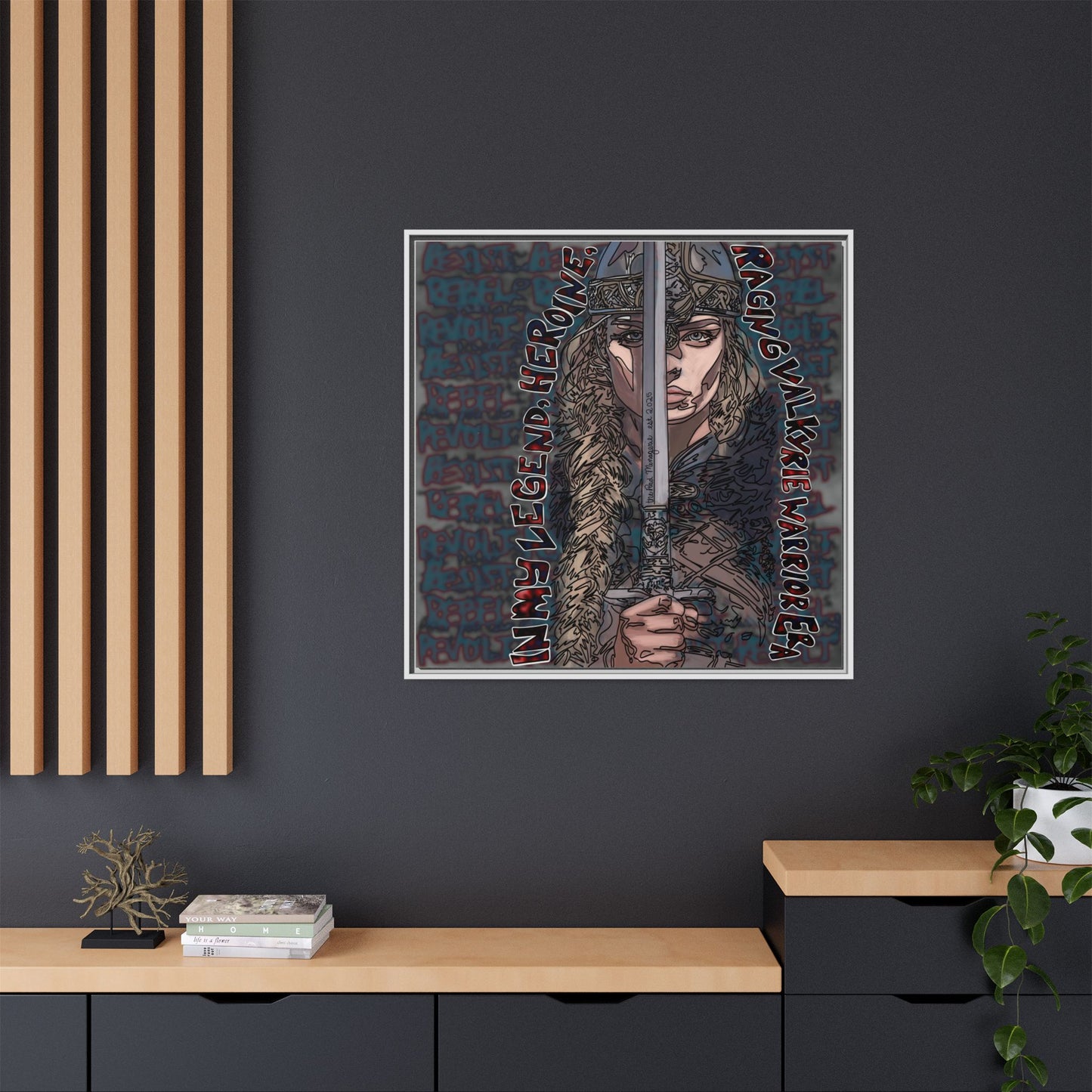 VALKYRIE ERA: Framed Matte Canvas Print