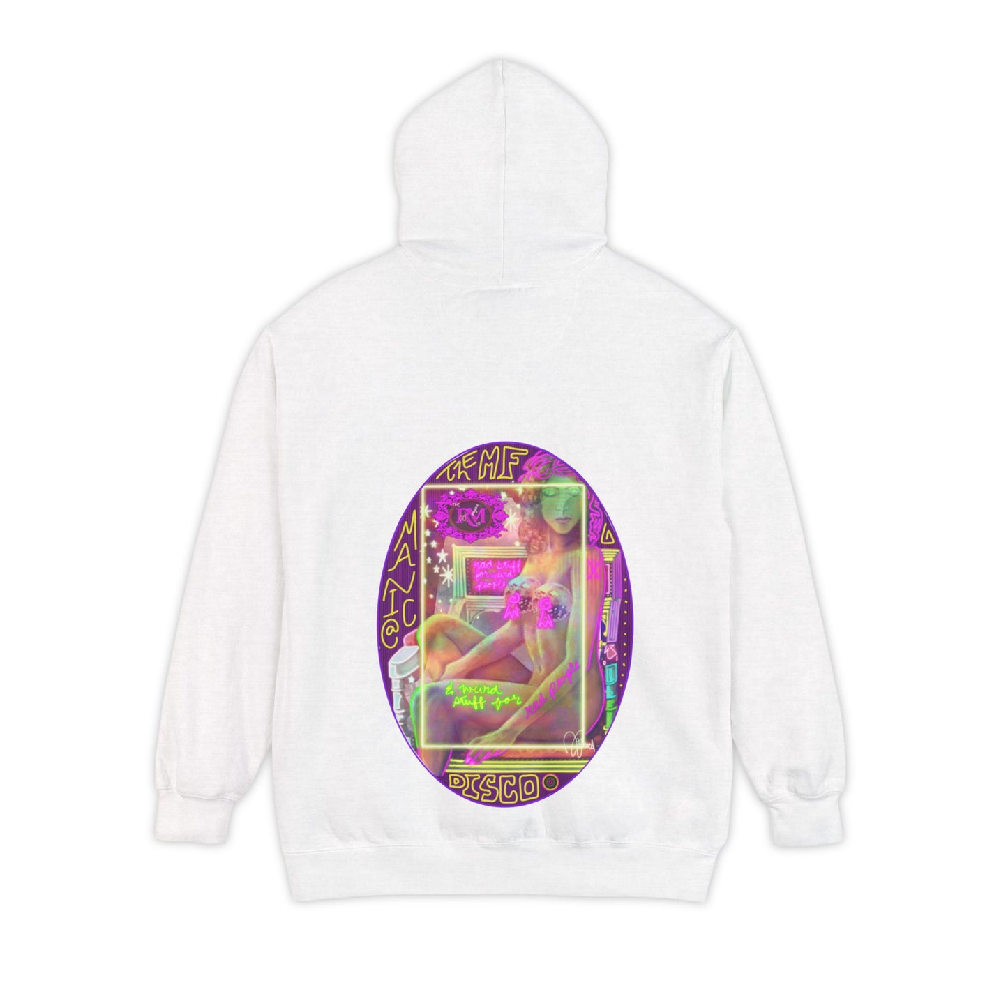 MANIC & DISCO LOGO: Garment-Dyed Unisex Hoodie