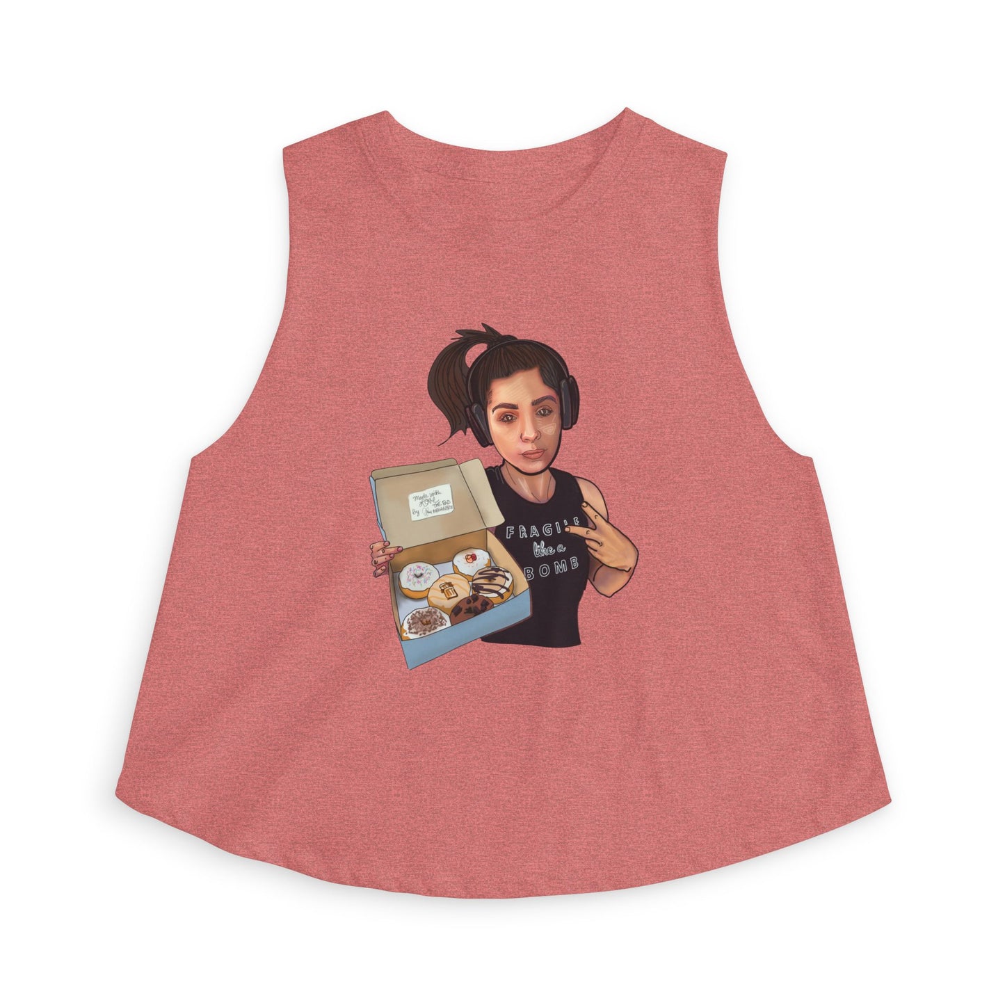 DONUTS: Crop Top Muscle Tank