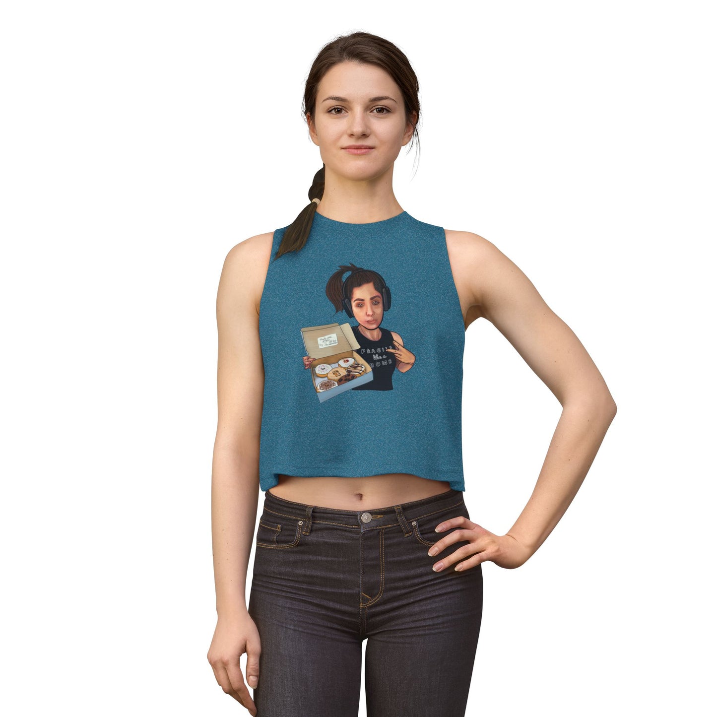 DONUTS: Crop Top Muscle Tank