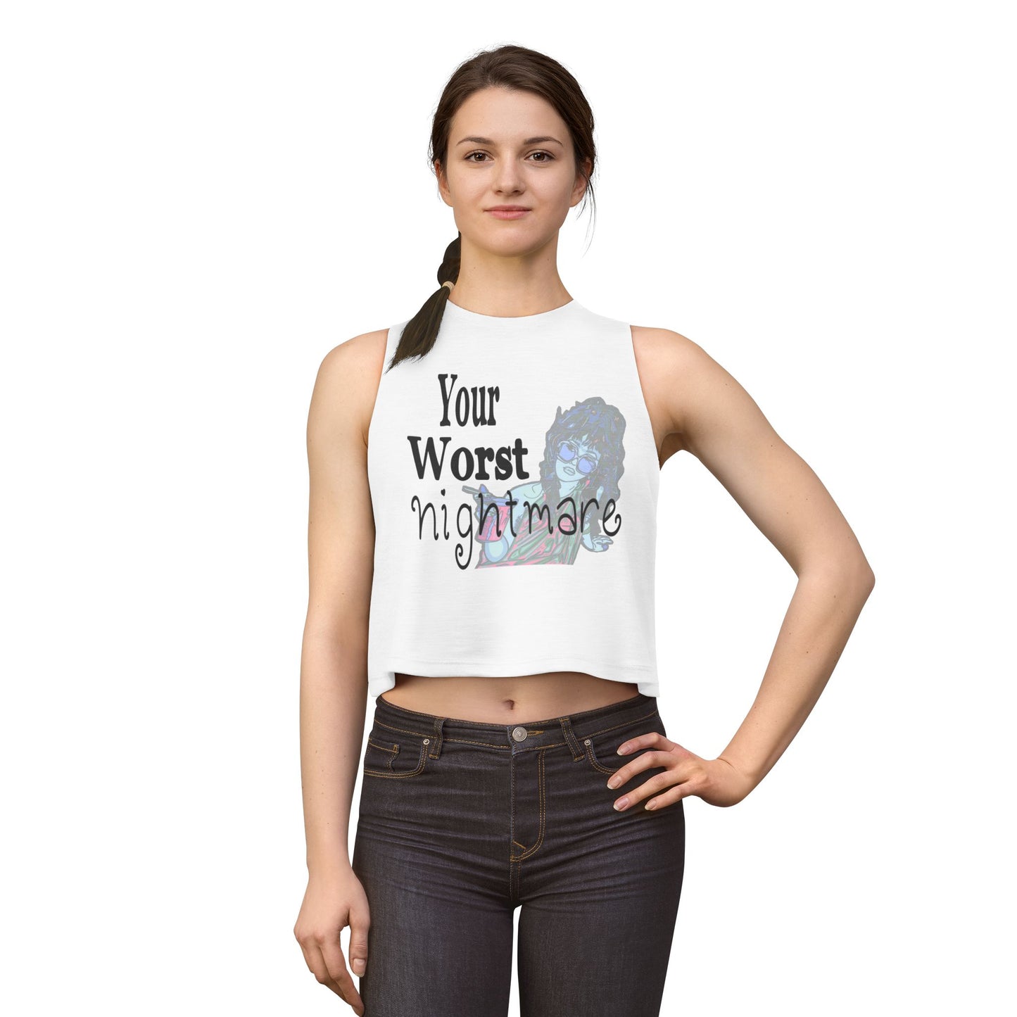 NIGHTMARE: Crop Top Muscle Tank