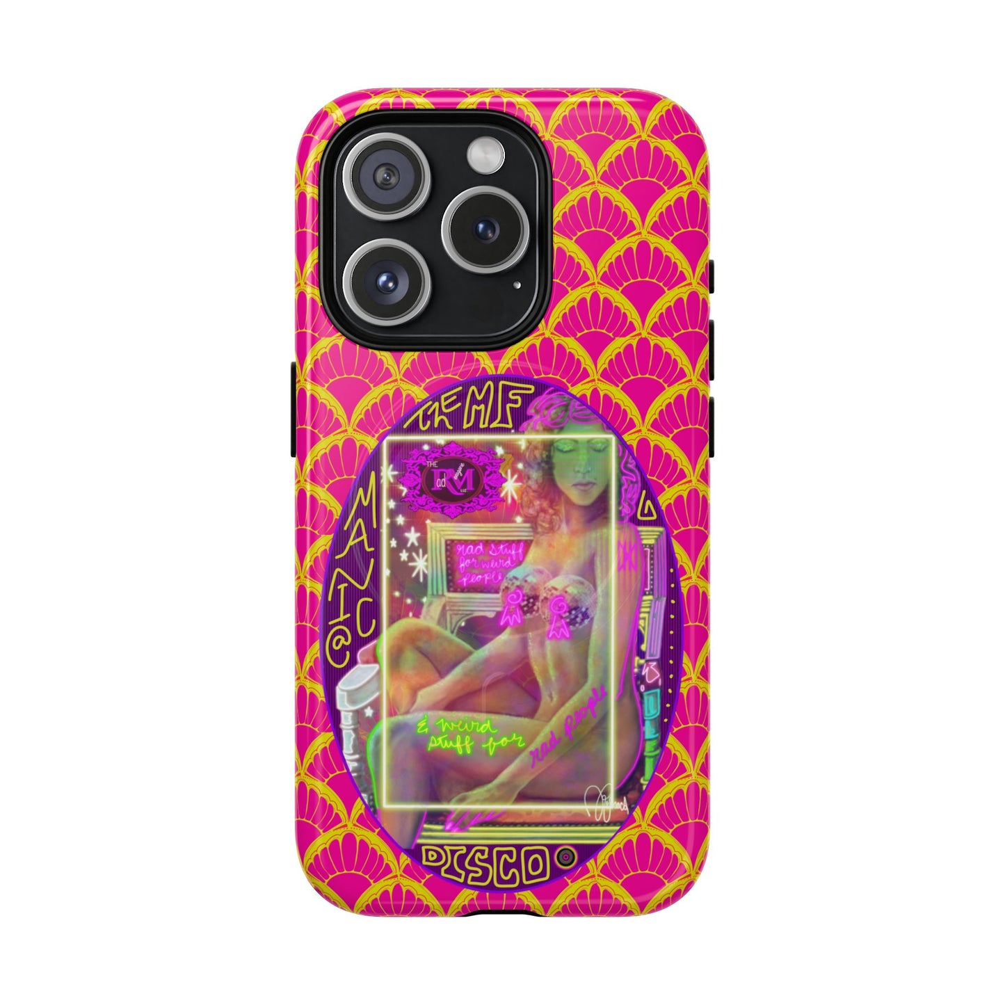 MANIC & DISCO NEON PRINT: Magnetic Tough Phone Case