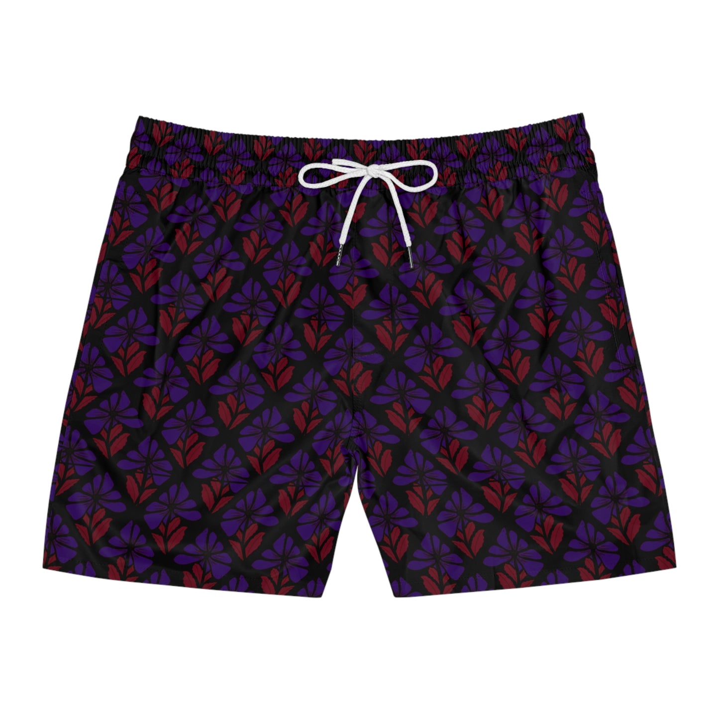 DARK FLORAL PRINT: Swim Trunks