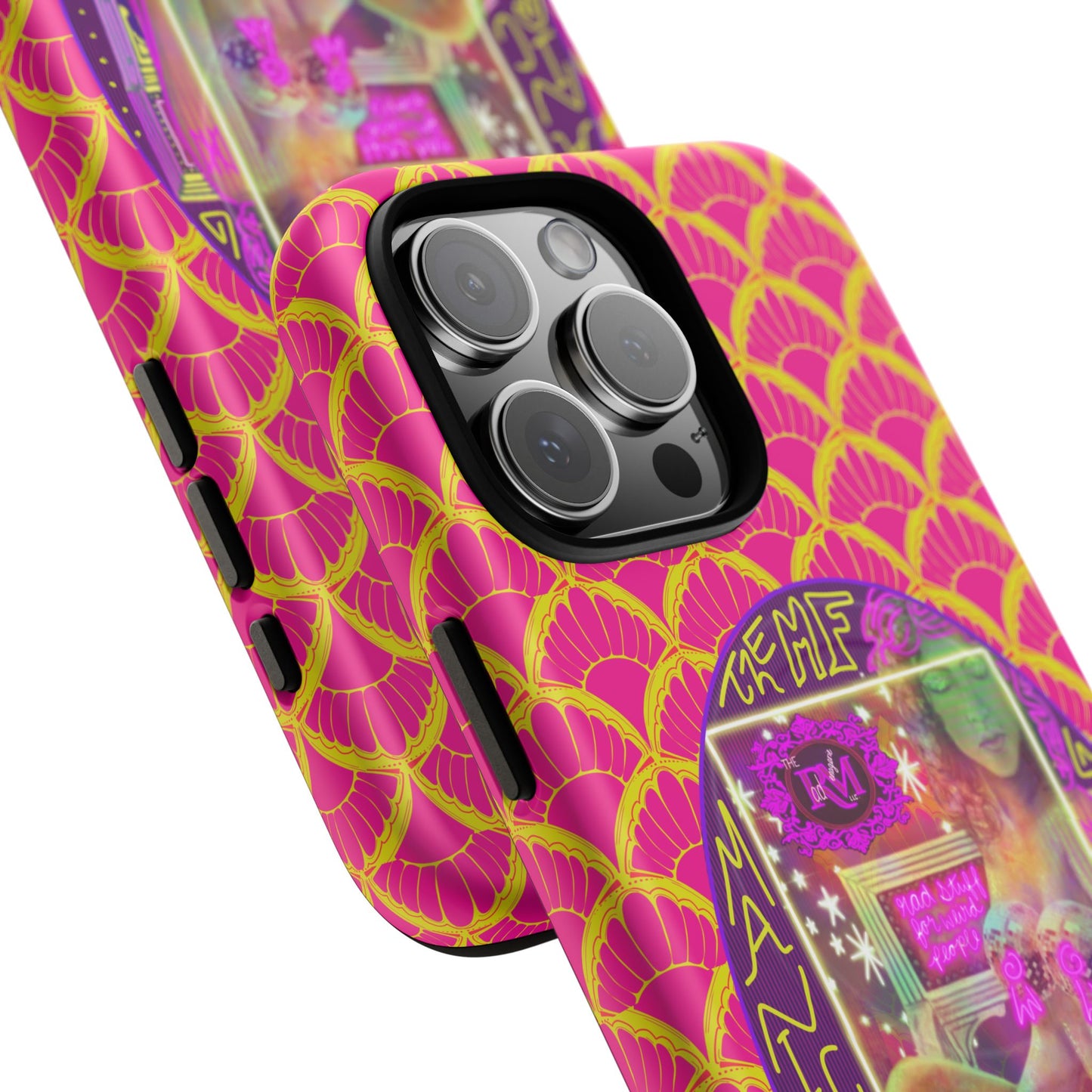 MANIC & DISCO NEON PRINT: Magnetic Tough Phone Case