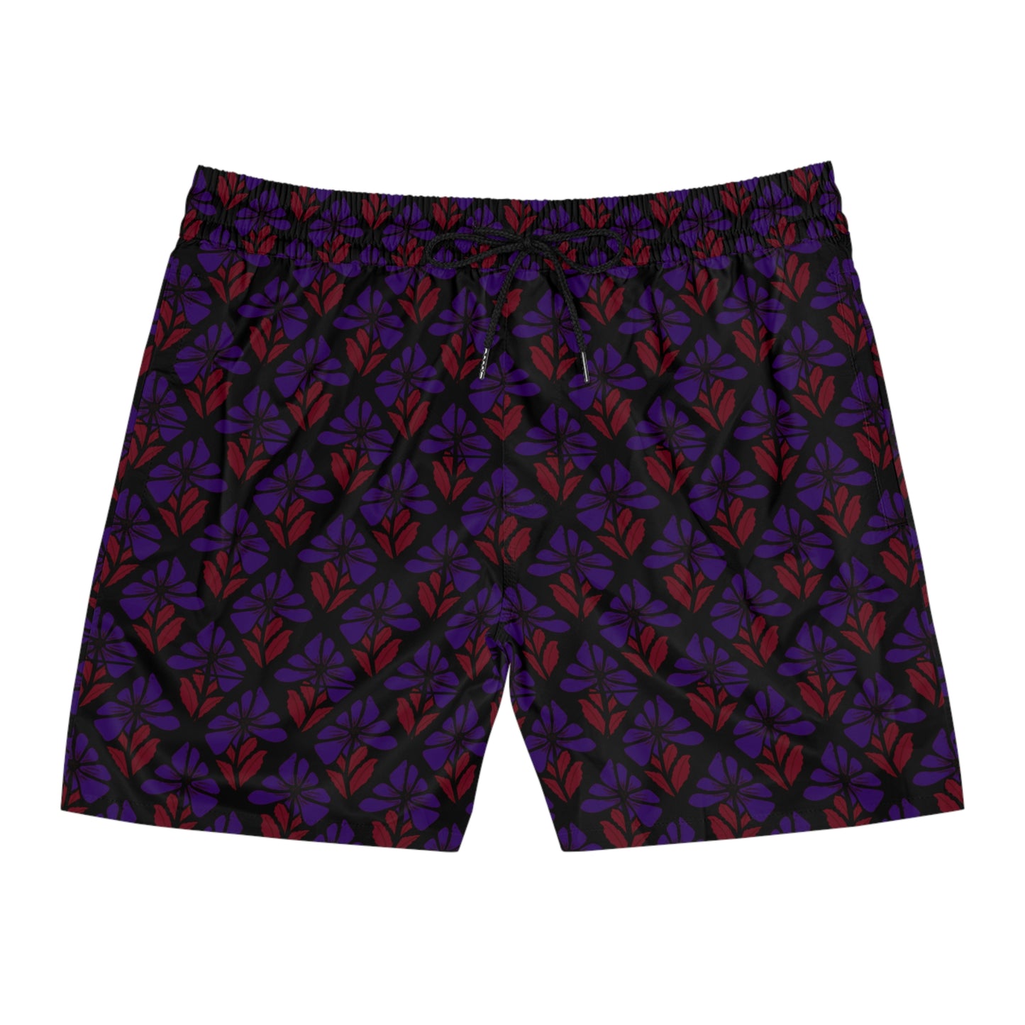 DARK FLORAL PRINT: Swim Trunks