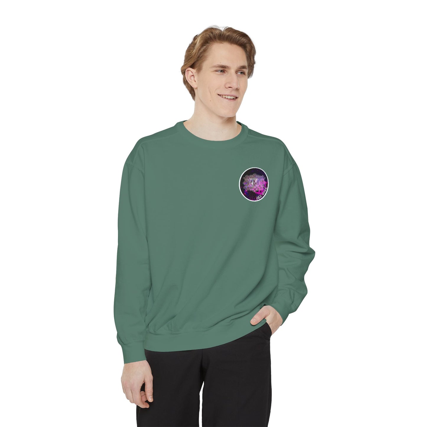 MANIC & DISCO LOGO: Unisex Garment-Dyed Sweatshirt